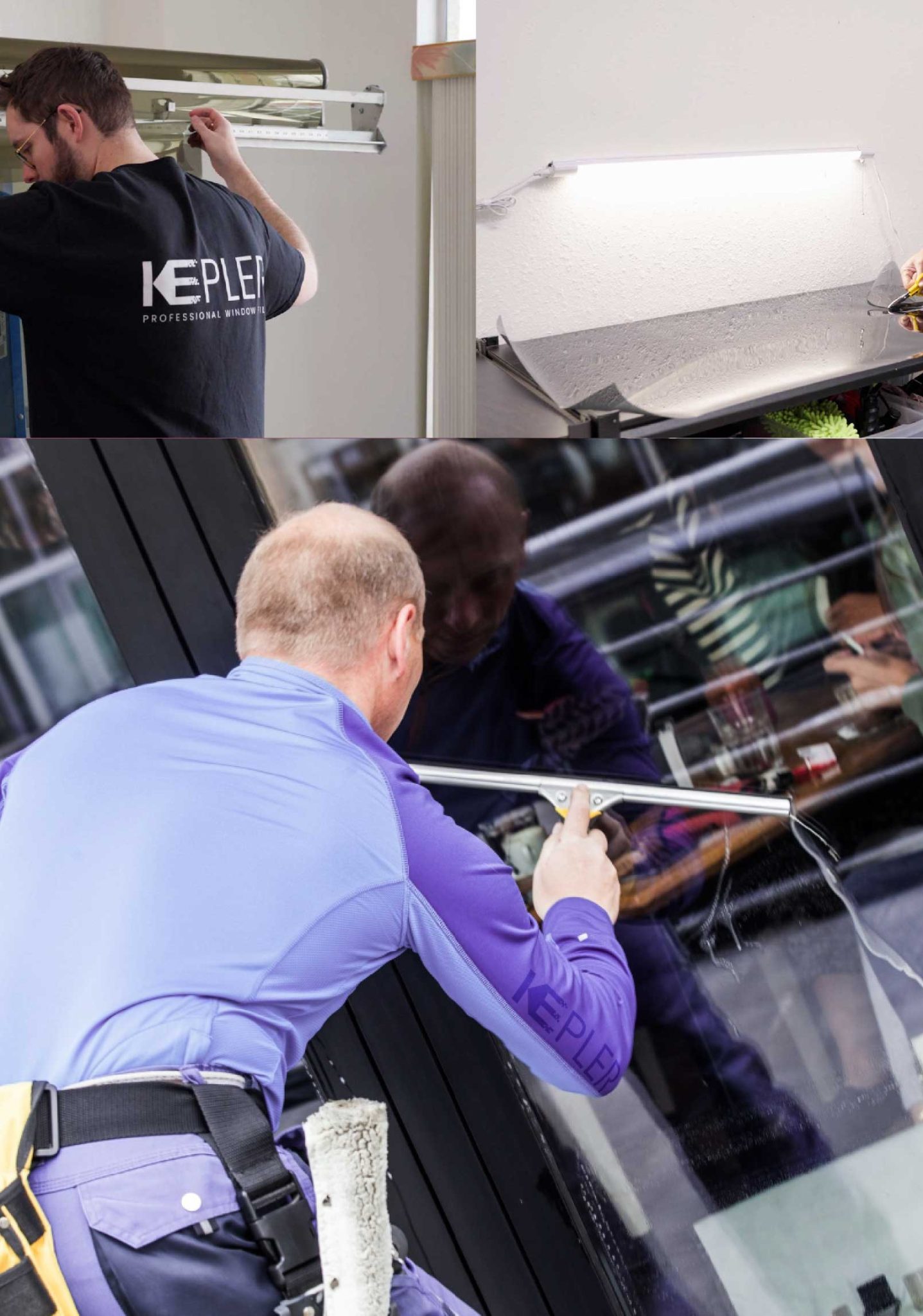 Kepler Professional Applying Anti-Graffiti Window Film to a Boulder Shop Front