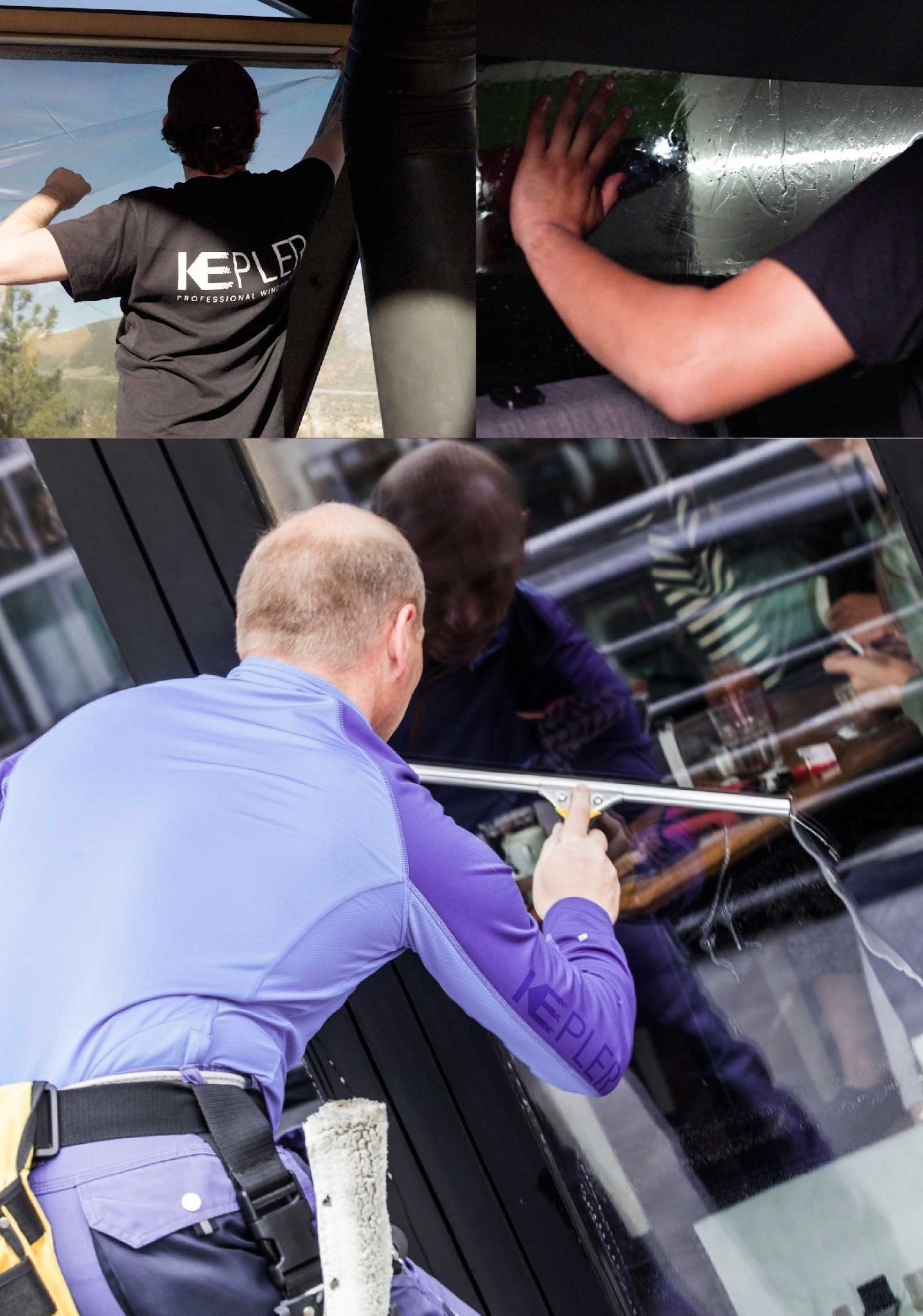 Kepler Expert Applying Anti-Graffiti Window Film to a Montrose Shop Front