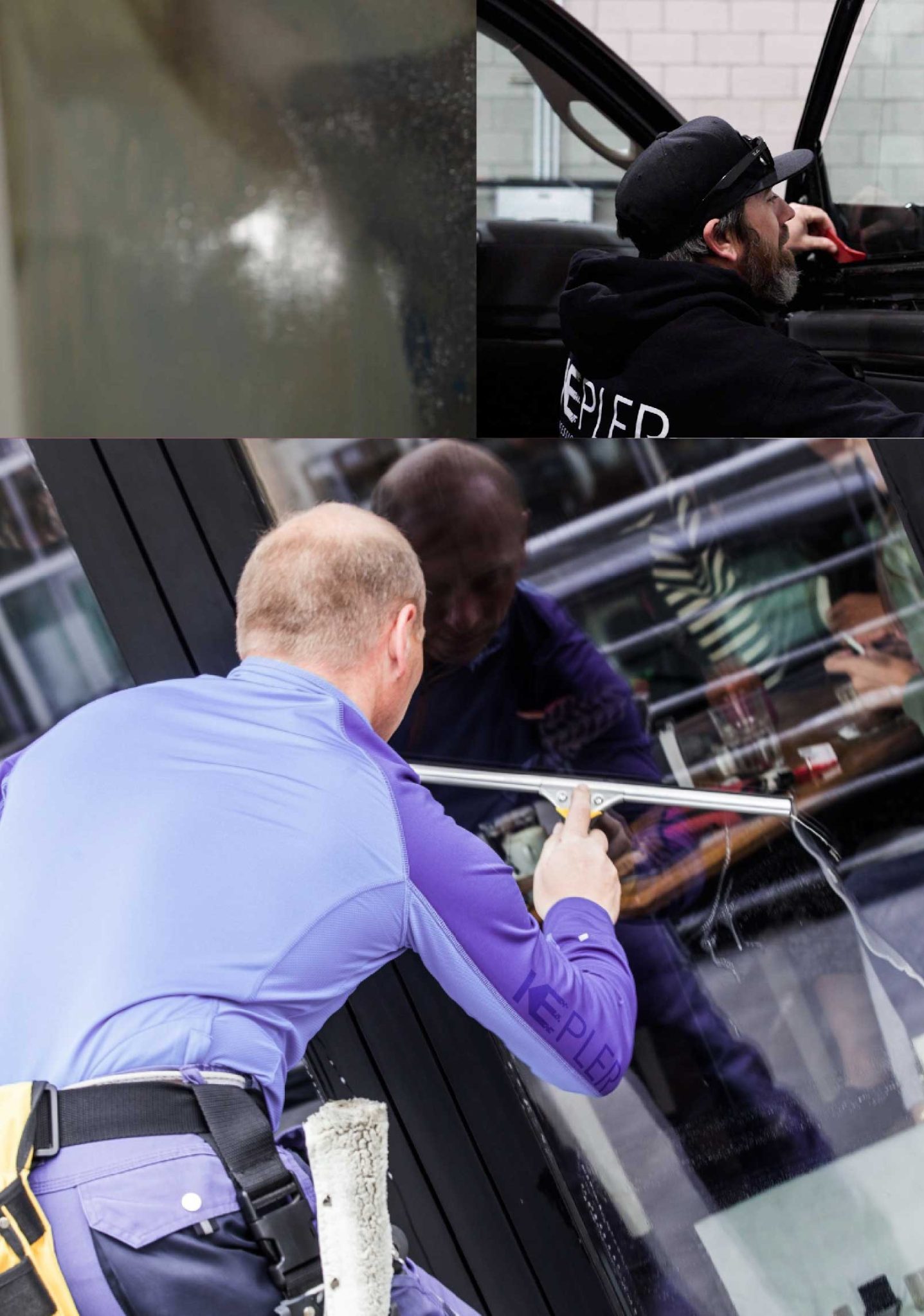 Kepler Professional Applying Anti-Graffiti Window Film to a Grand Junction Shop Front