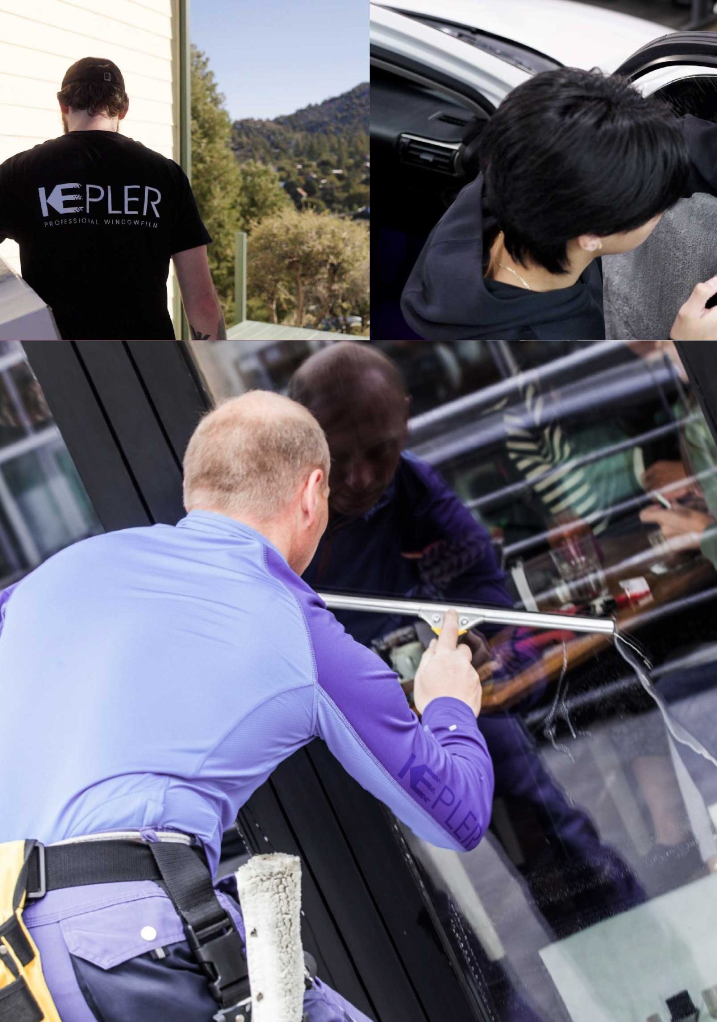 Kepler Skilled Applying Anti-Graffiti Window Film to a Casper Shop Front