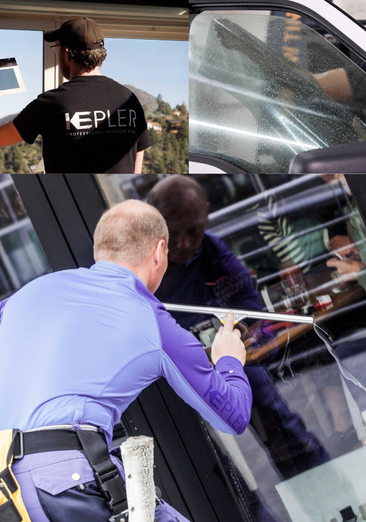 Kepler Expert Applying Anti-Graffiti Window Film to a Meridian Shop Front
