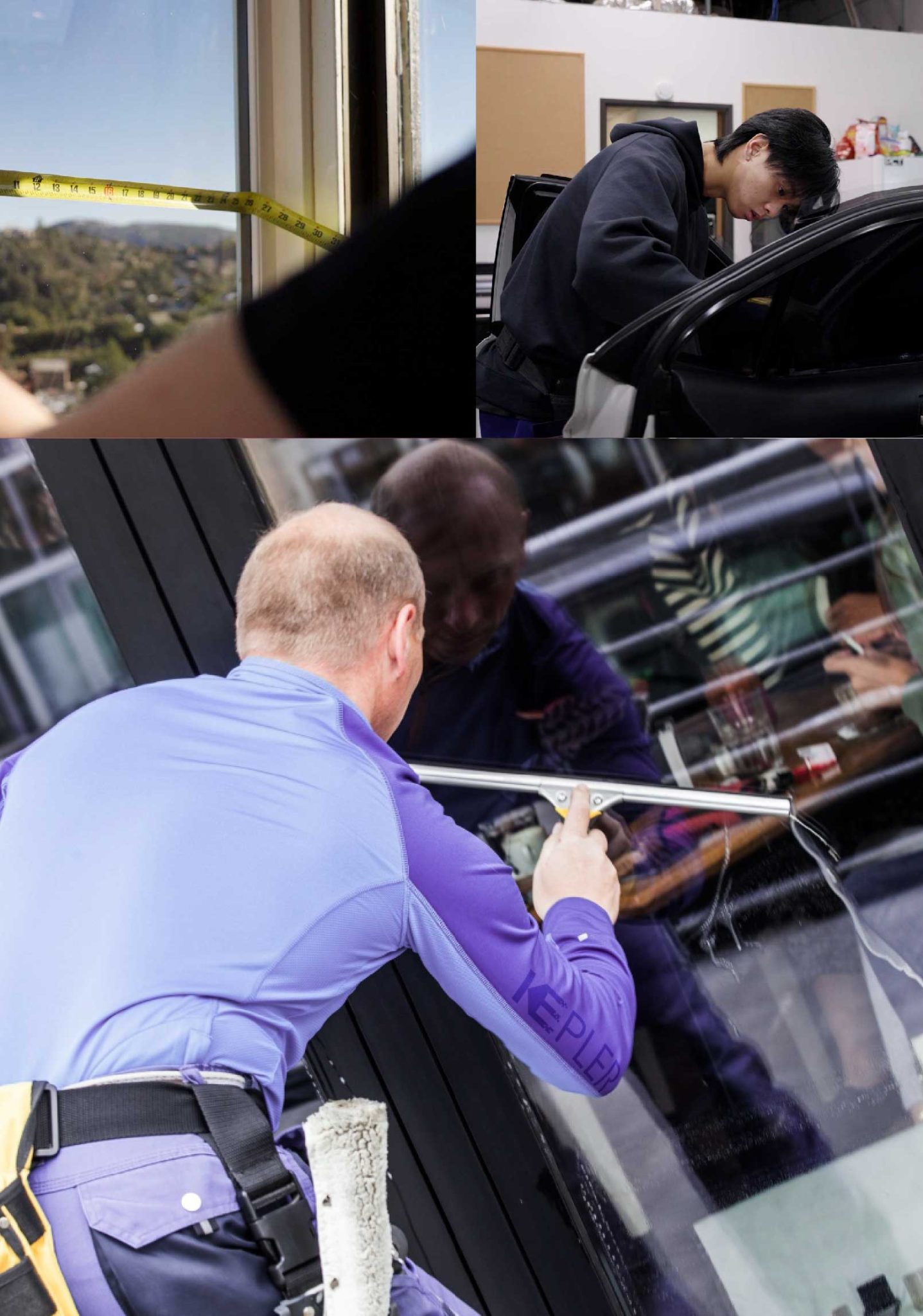 Kepler Expert Applying Anti-Graffiti Window Film to a Post Falls Shop Front