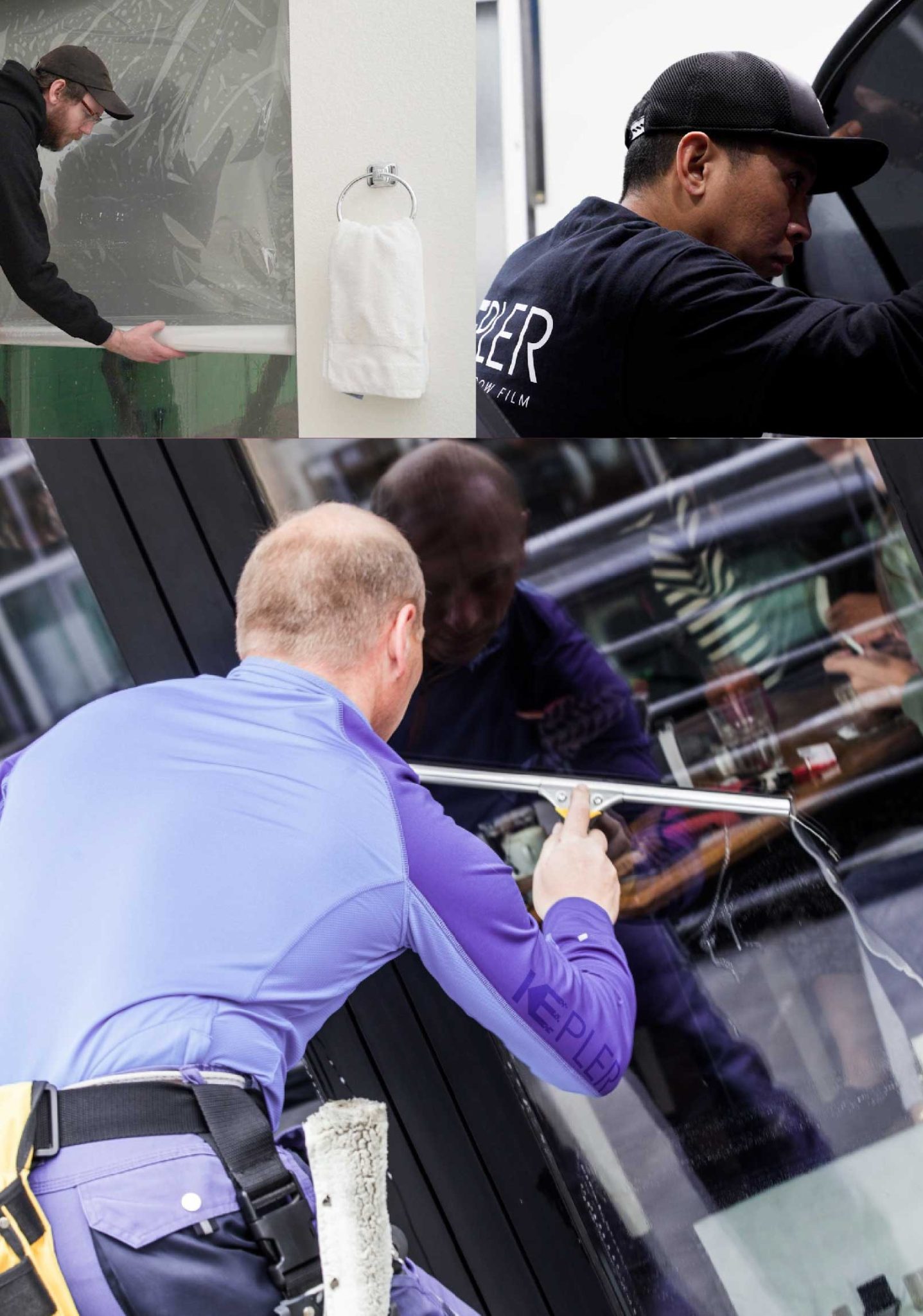 Kepler Expert Applying Anti-Graffiti Window Film to a Draper Shop Front