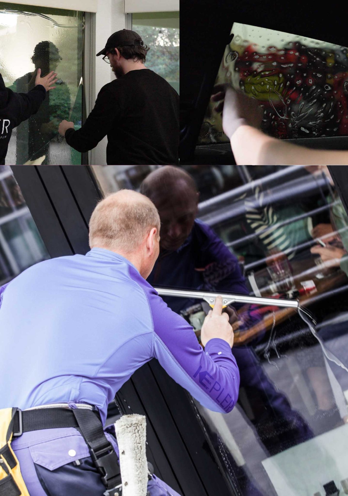 Kepler Expert Applying Anti-Graffiti Window Film to a Kaysville Shop Front