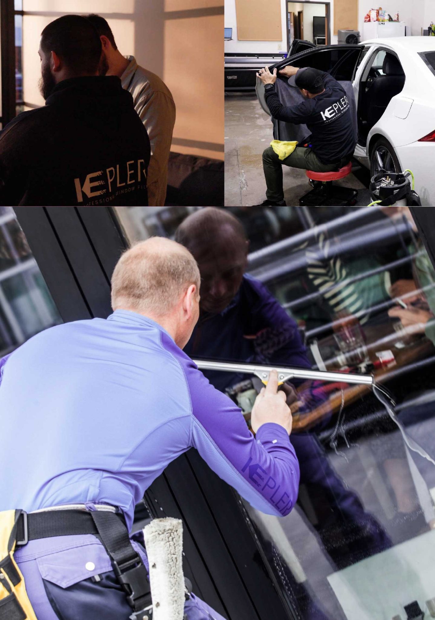 Kepler Expert Applying Anti-Graffiti Window Film to a Saratoga Springs Shop Front