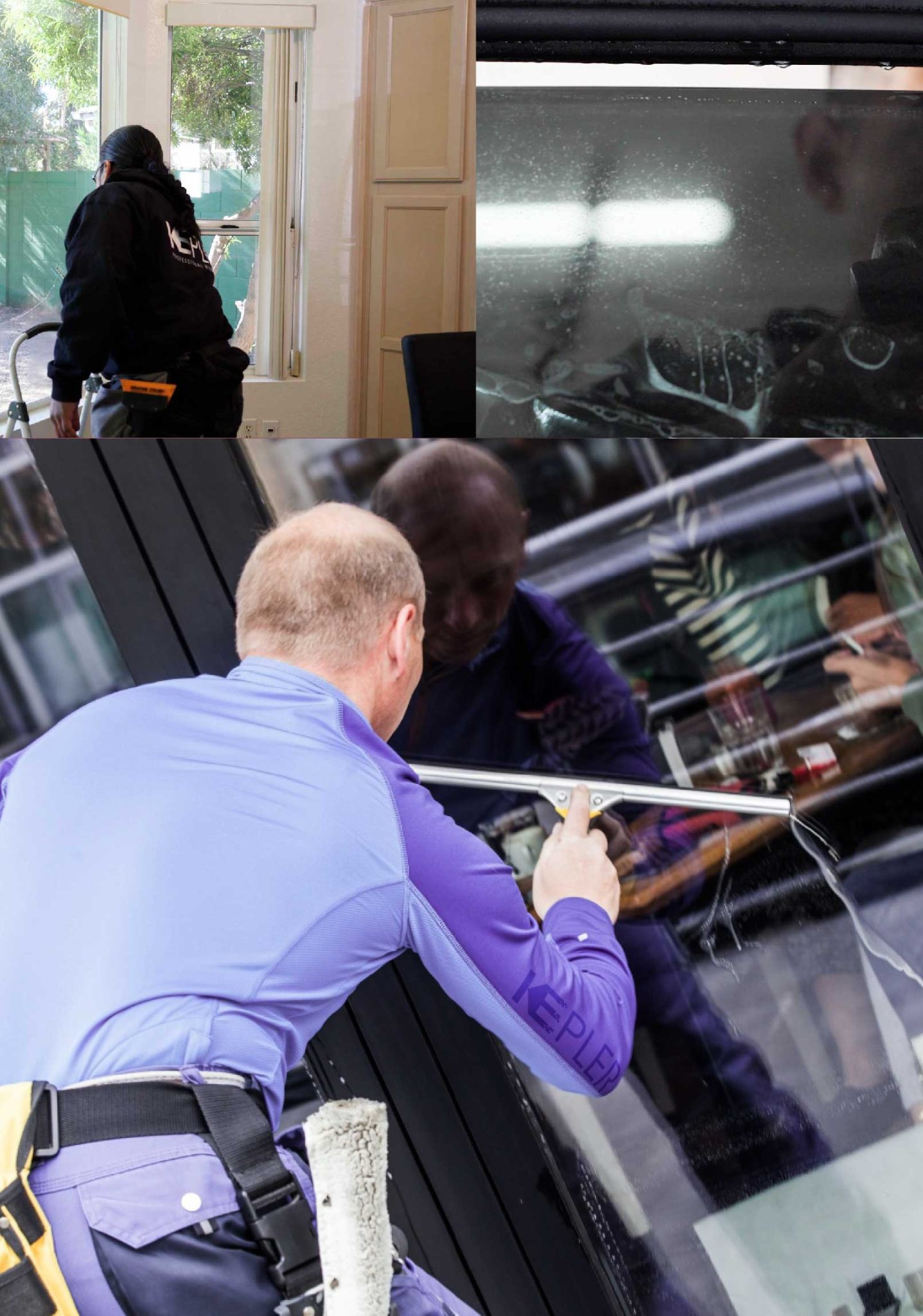 Kepler Professional Applying Anti-Graffiti Window Film to a Midvale Shop Front