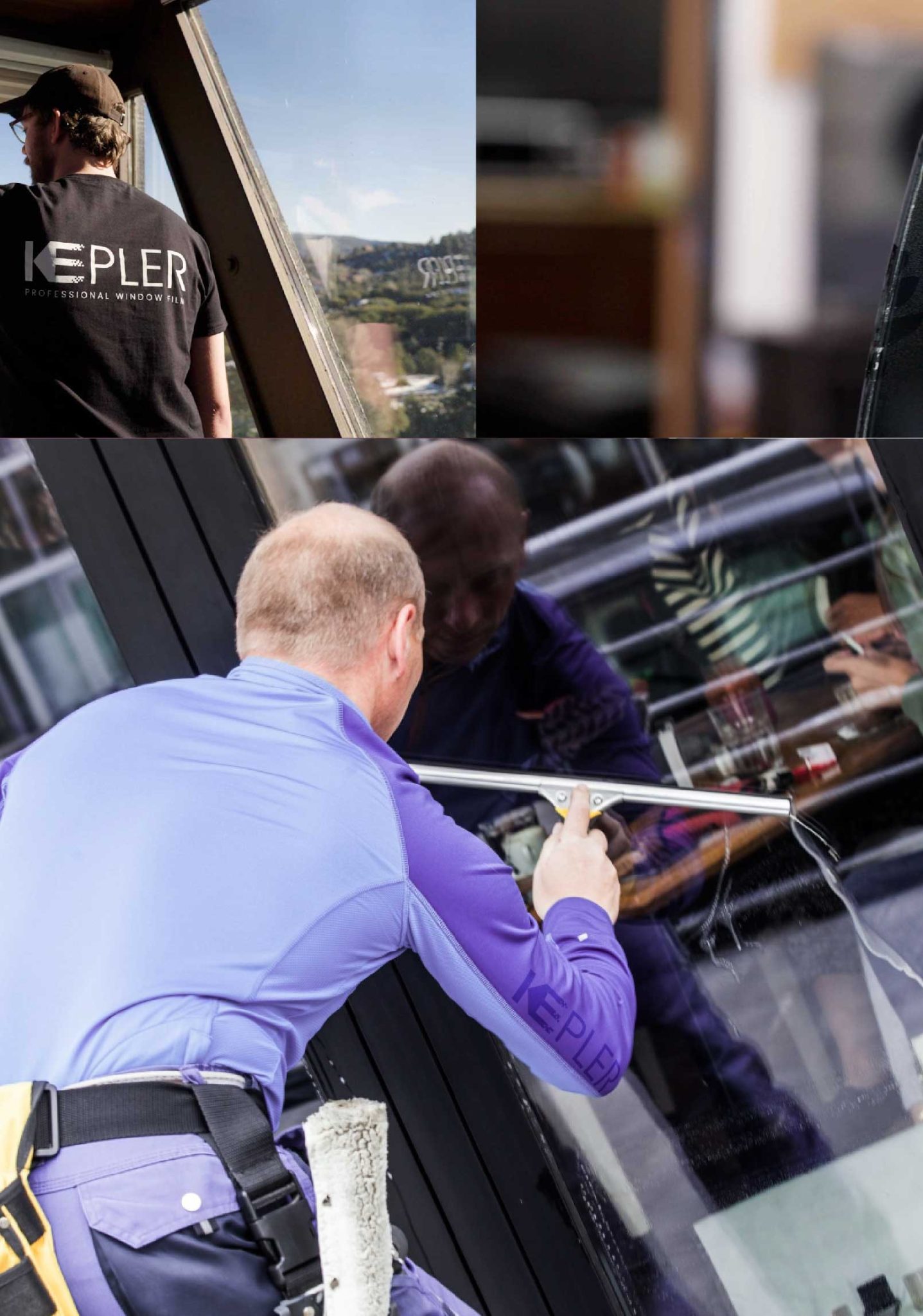 Kepler Professional Applying Anti-Graffiti Window Film to a Herriman Shop Front