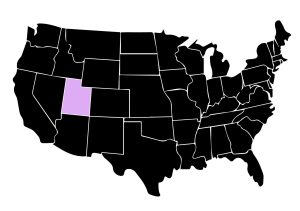 Map Displaying Location of Kepler Anti-Graffiti Film Installers in Brigham City, Utah with Purple Area on the State