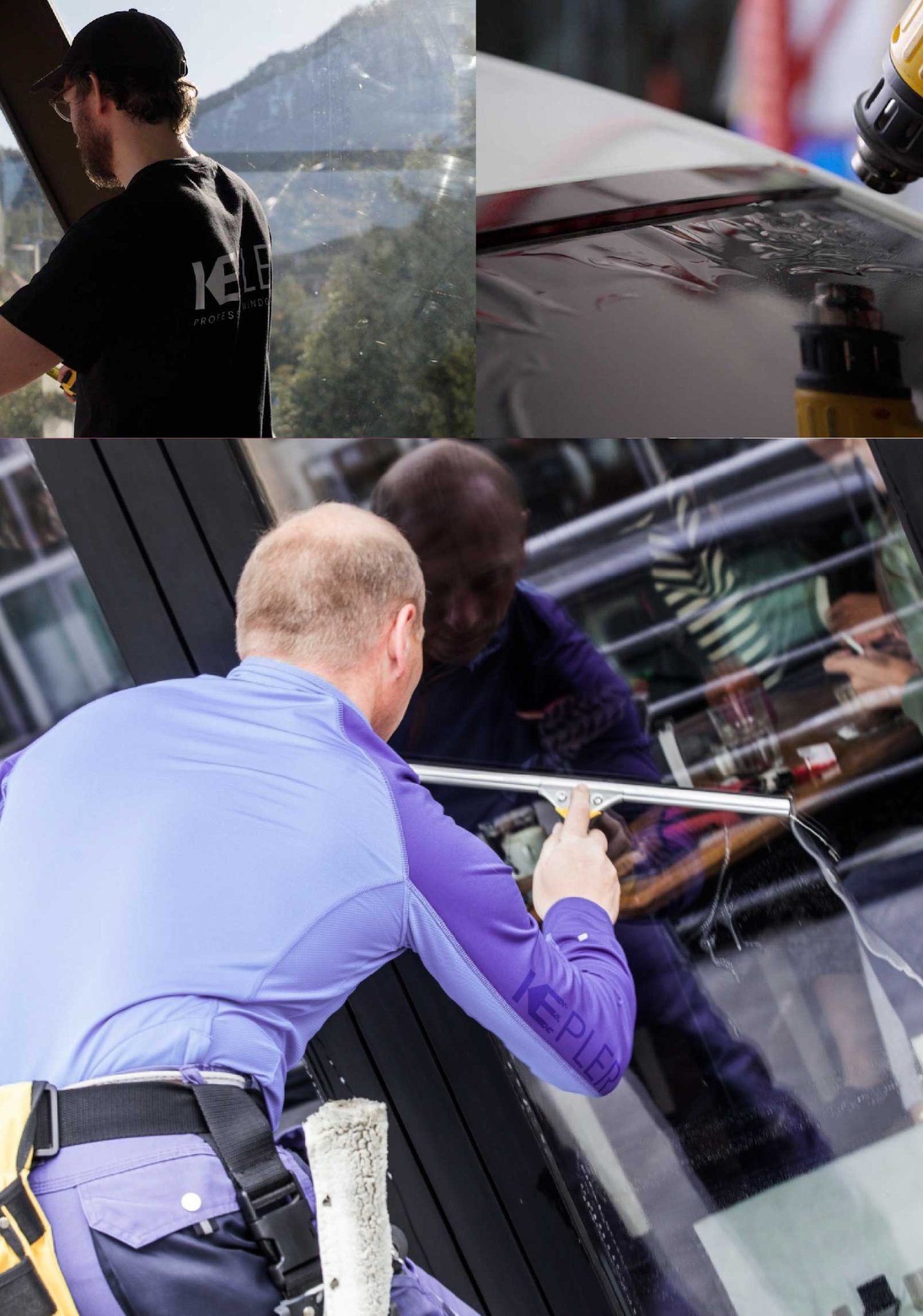 Kepler Expert Applying Anti-Graffiti Window Film to a Logan Shop Front