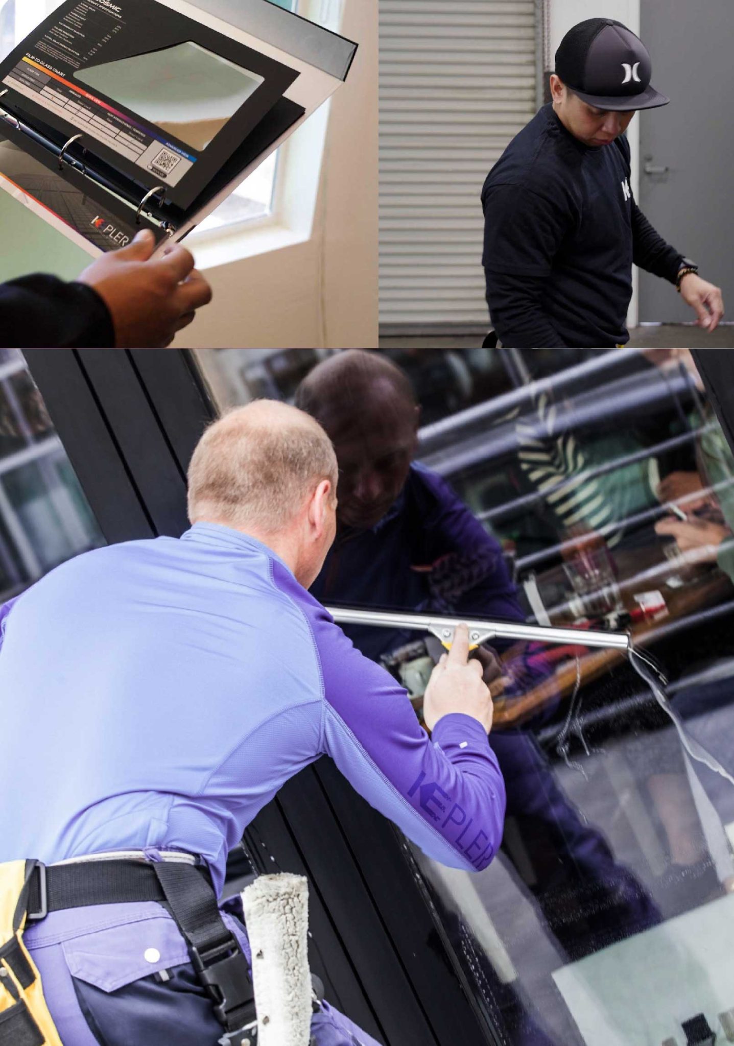 Kepler Professional Applying Anti-Graffiti Window Film to a Casa Grande Shop Front