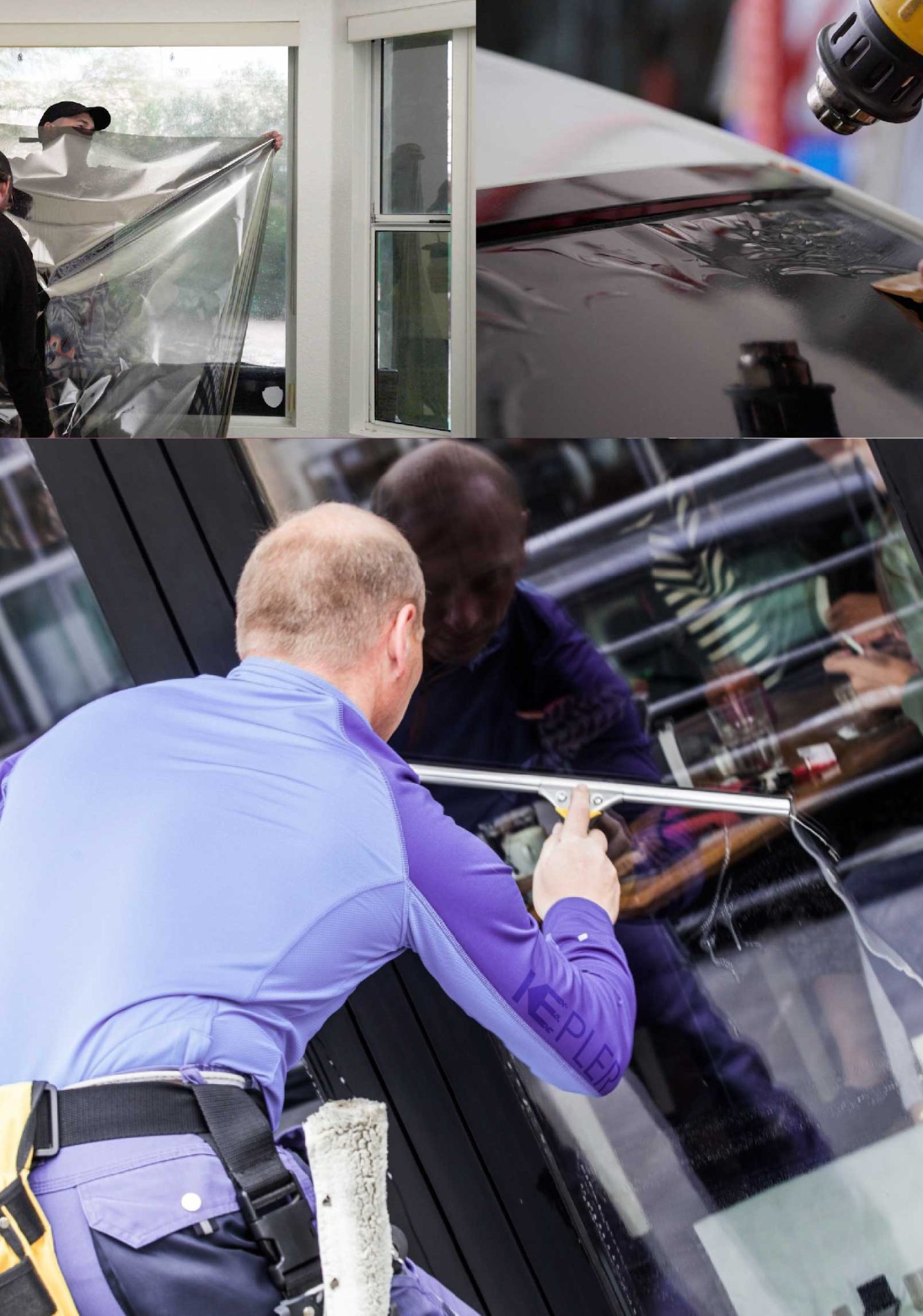 Kepler Expert Applying Anti-Graffiti Window Film to a Glendale Shop Front
