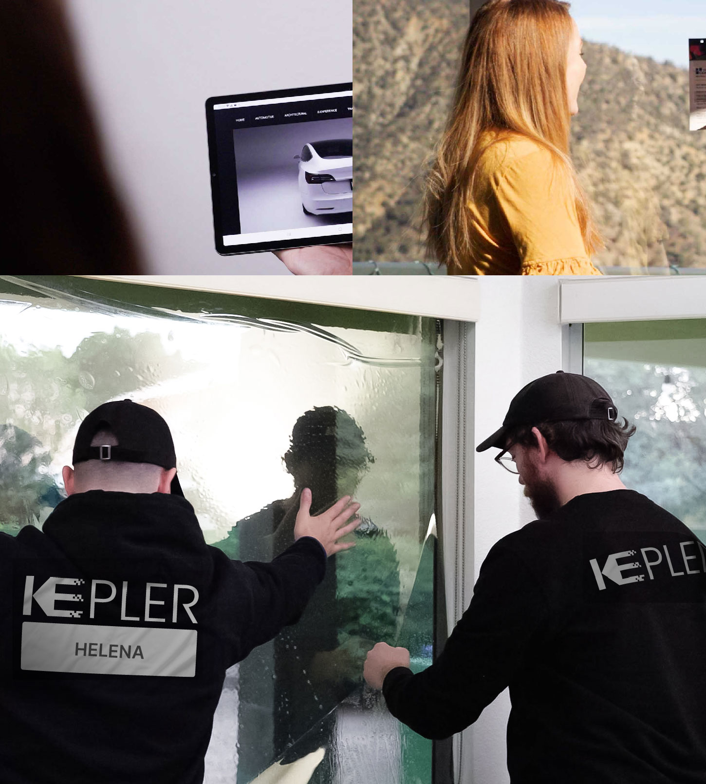 Expert Technician Applying Advanced Window Tint to Home in Helena