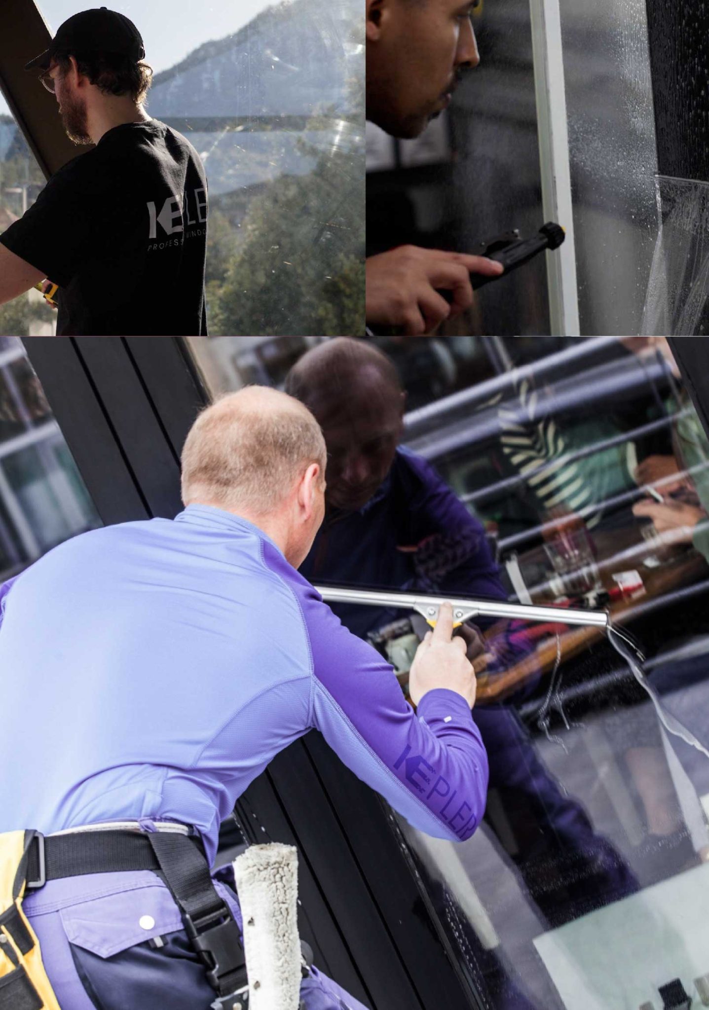 Kepler Professional Applying Anti-Graffiti Window Film to a Somerton Shop Front