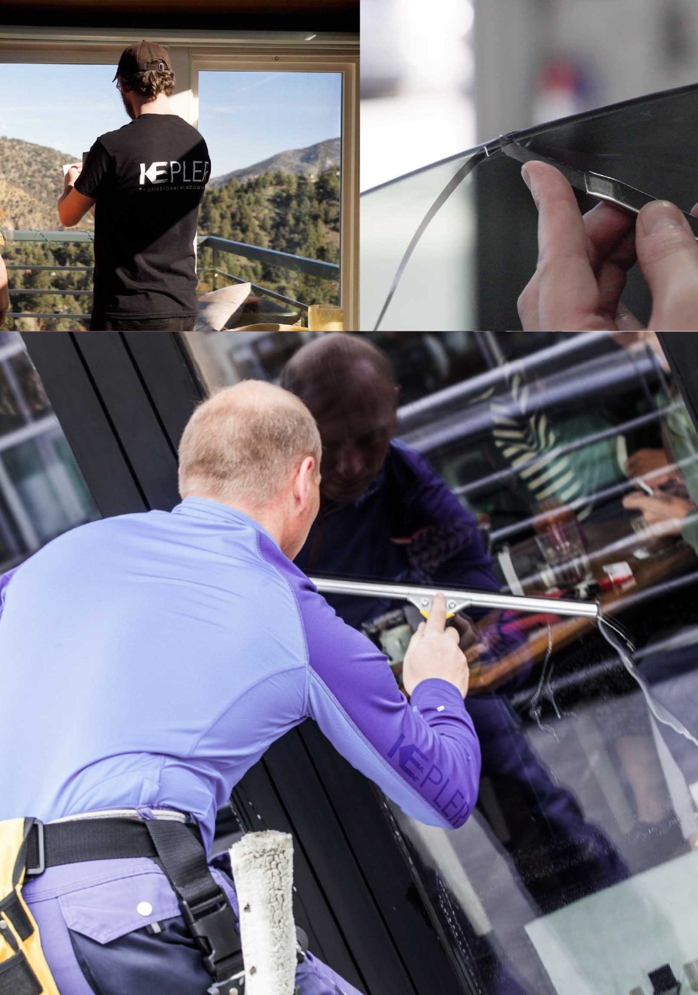Kepler Expert Applying Anti-Graffiti Window Film to a Sun City Shop Front