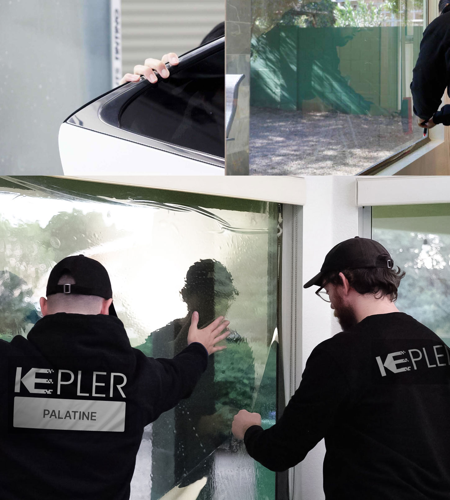Kepler Technician Installing Advanced Window Tint to Home in Palatine