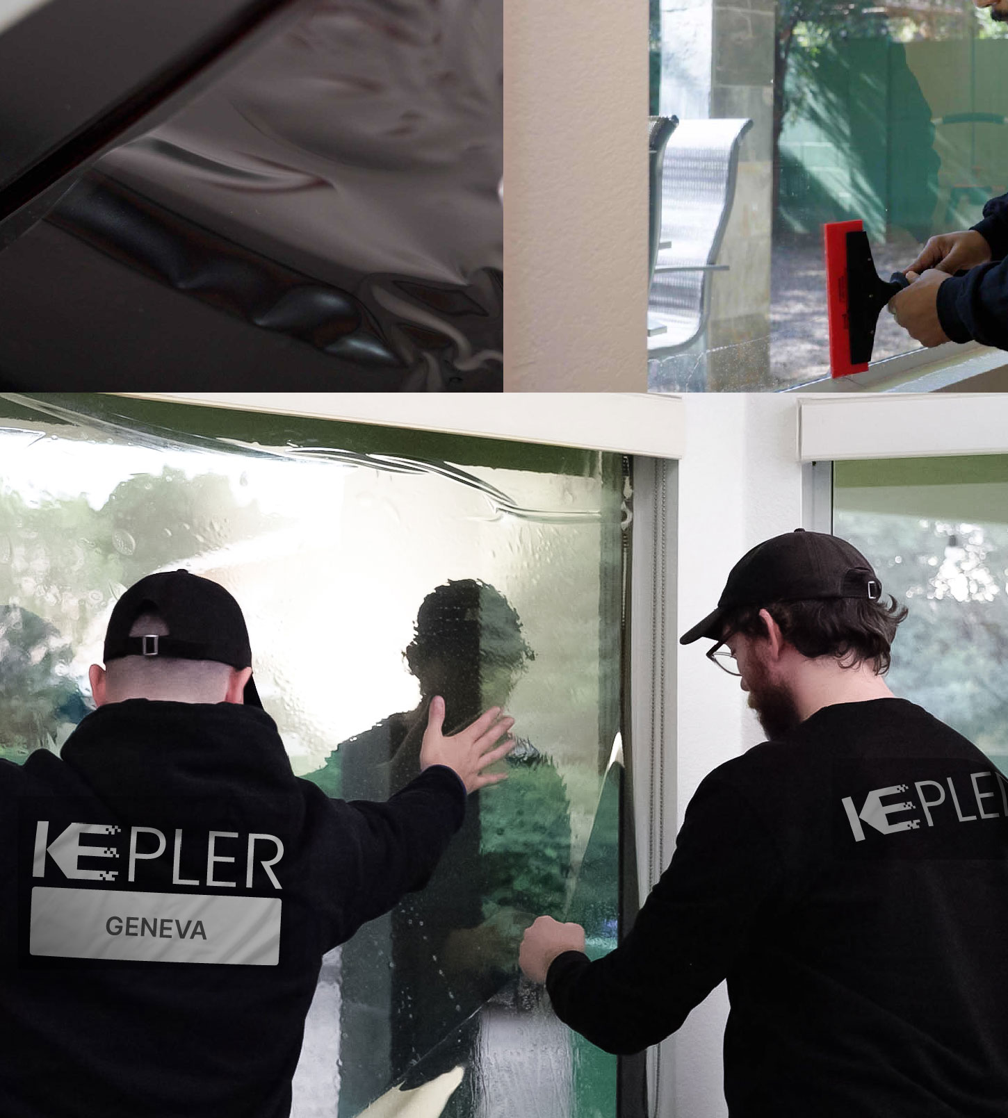 Kepler Technician Fitting Ceramic Window Tint to Home in Geneva