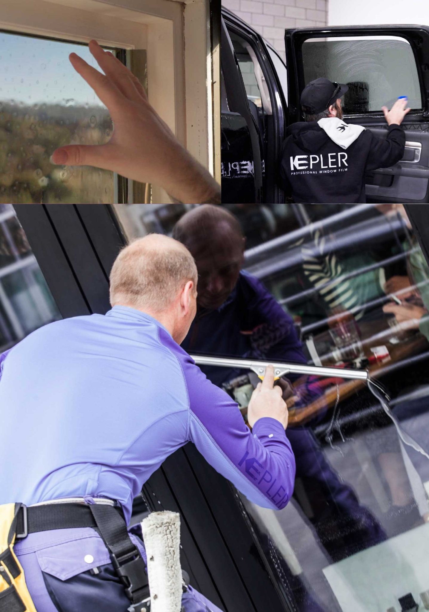Kepler Skilled Applying Anti-Graffiti Window Film to a Sparks Shop Front