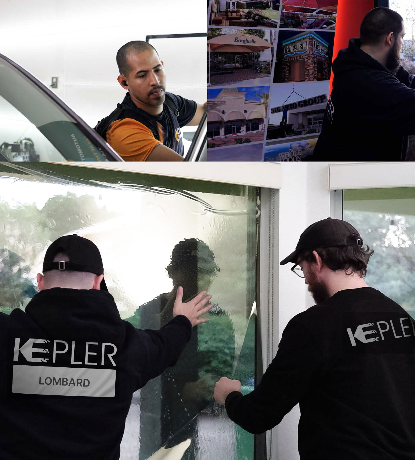 Kepler Technician Fitting Advanced Window Tint to Home in Lombard