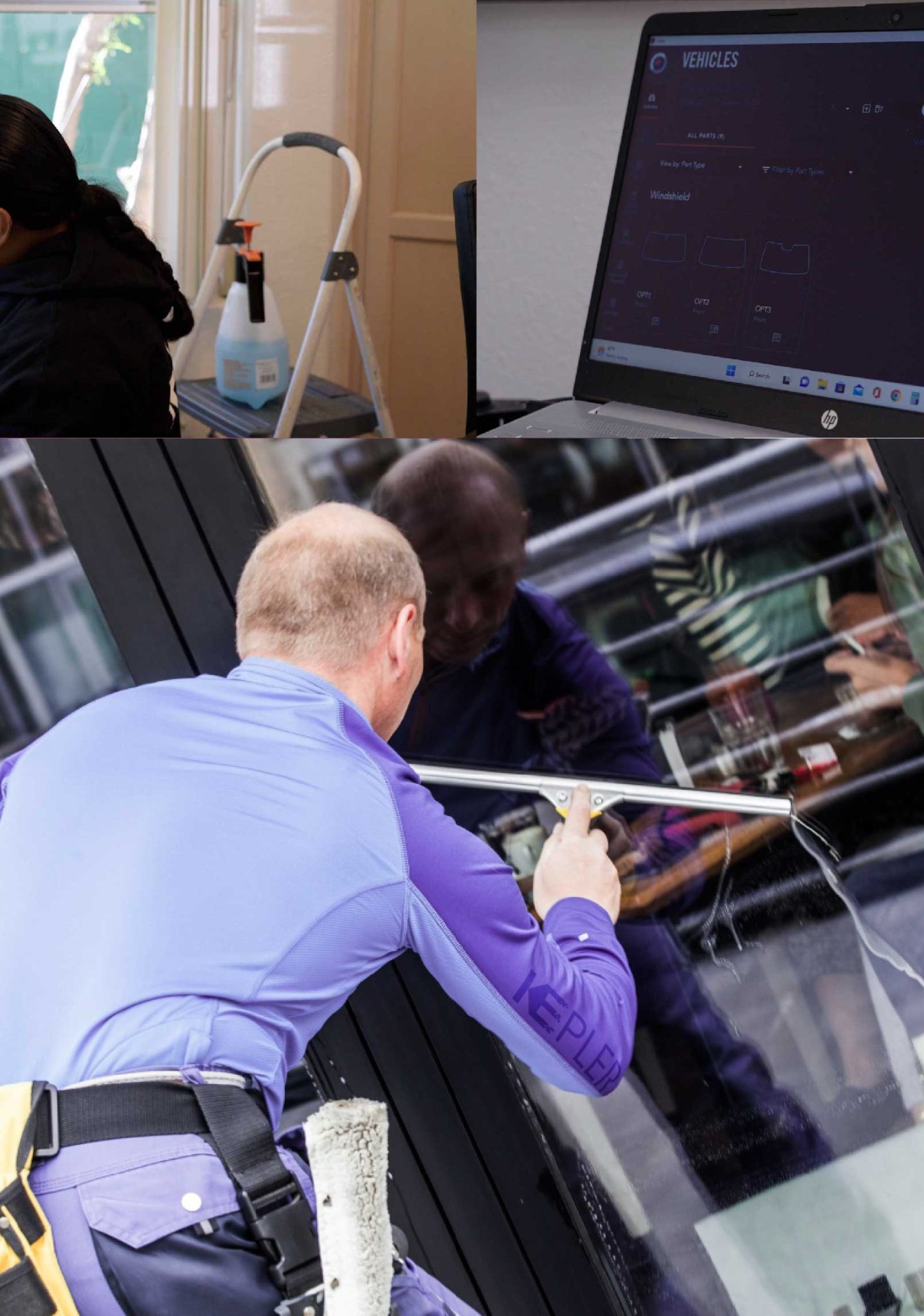 Kepler Professional Applying Anti-Graffiti Window Film to a Los Angeles Shop Front