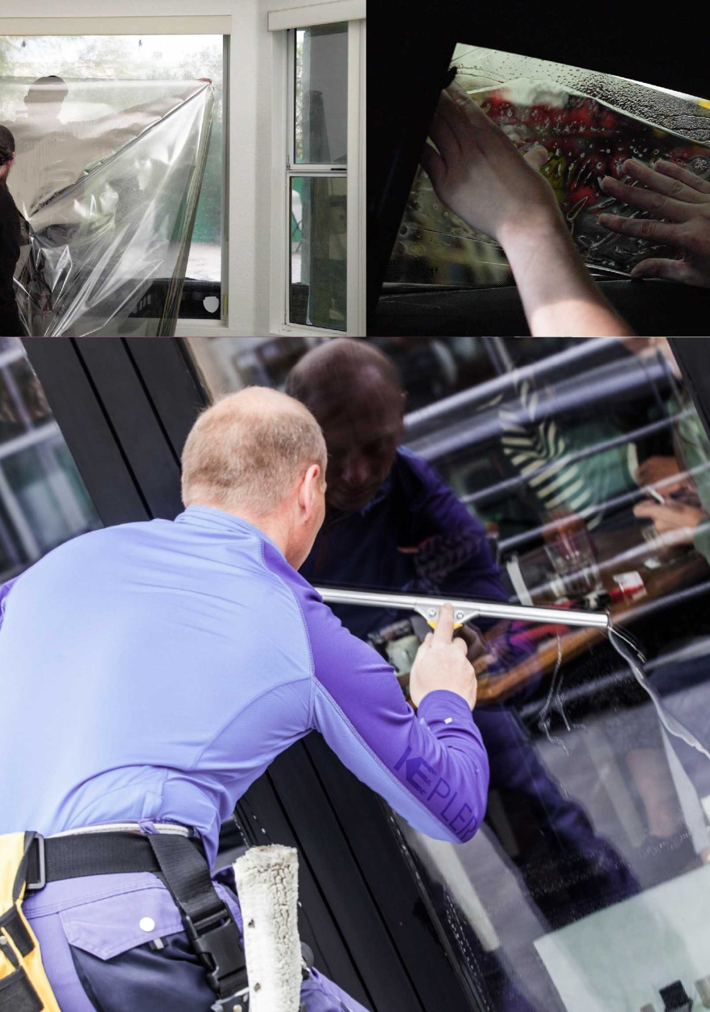 Kepler Professional Applying Anti-Graffiti Window Film to a West Hollywood Shop Front