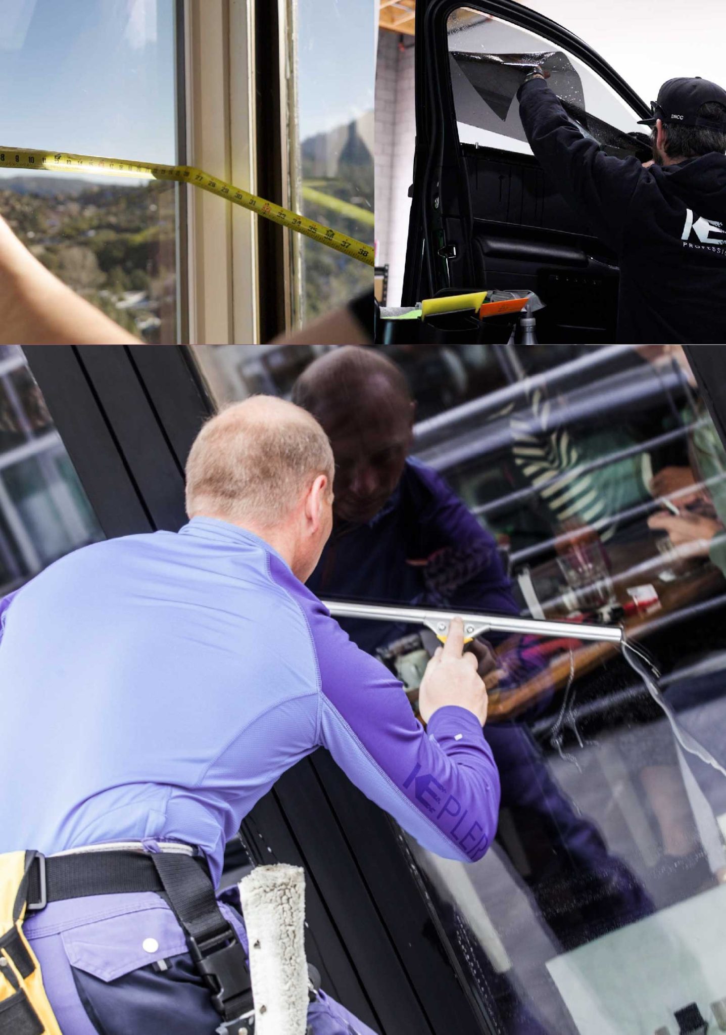 Kepler Professional Applying Anti-Graffiti Window Film to a Culver City Shop Front