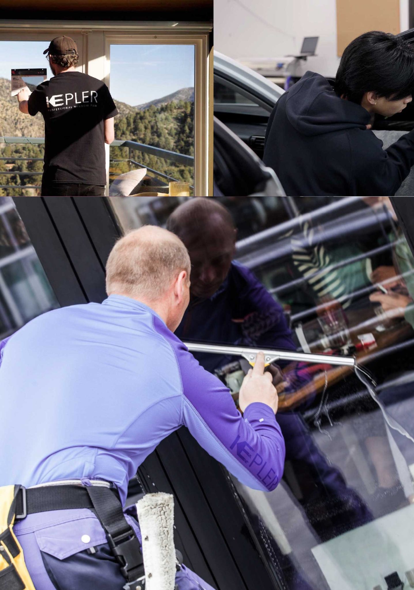 Kepler Professional Applying Anti-Graffiti Window Film to a Rancho Palos Verdes Shop Front