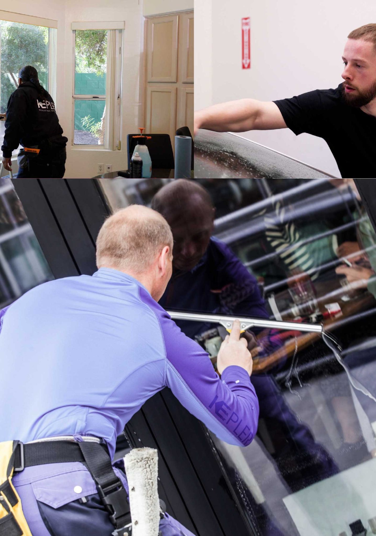 Kepler Professional Applying Anti-Graffiti Window Film to a Buena Park Shop Front