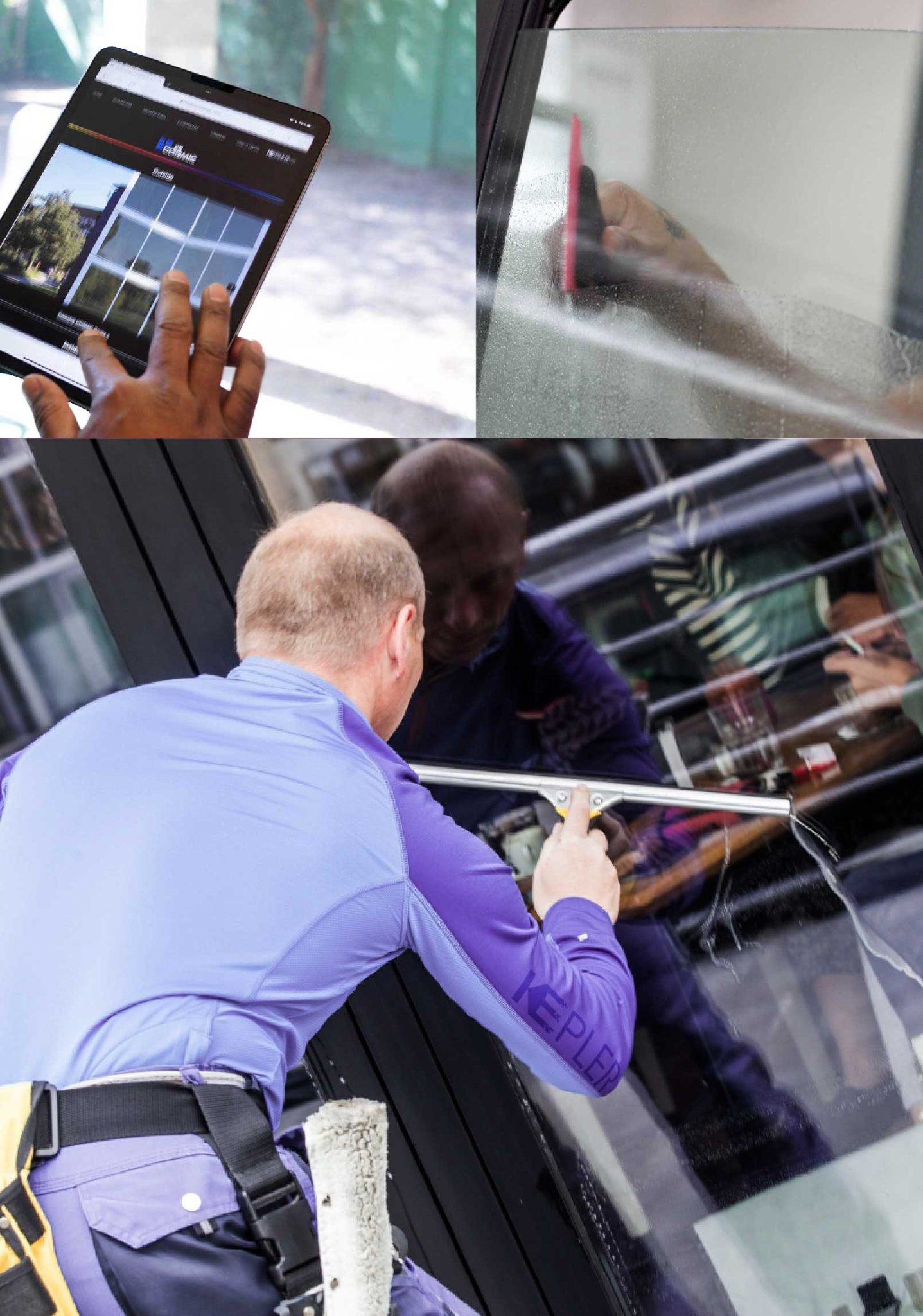 Kepler Skilled Applying Anti-Graffiti Window Film to a La Habra Shop Front