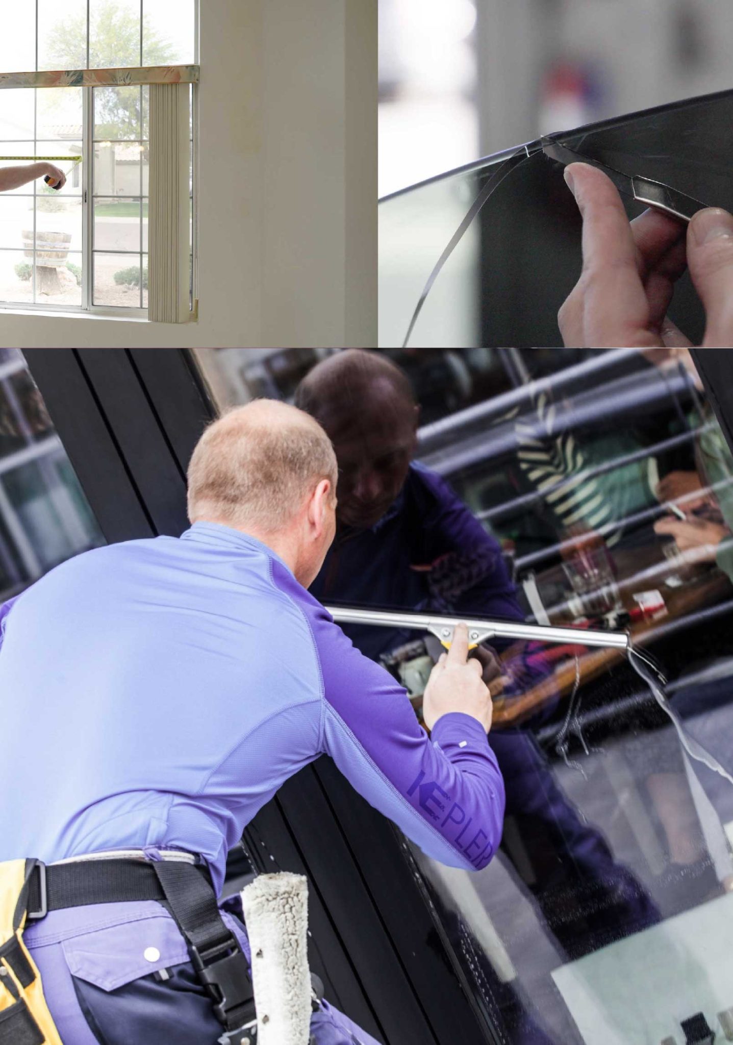 Kepler Expert Applying Anti-Graffiti Window Film to a Seal Beach Shop Front
