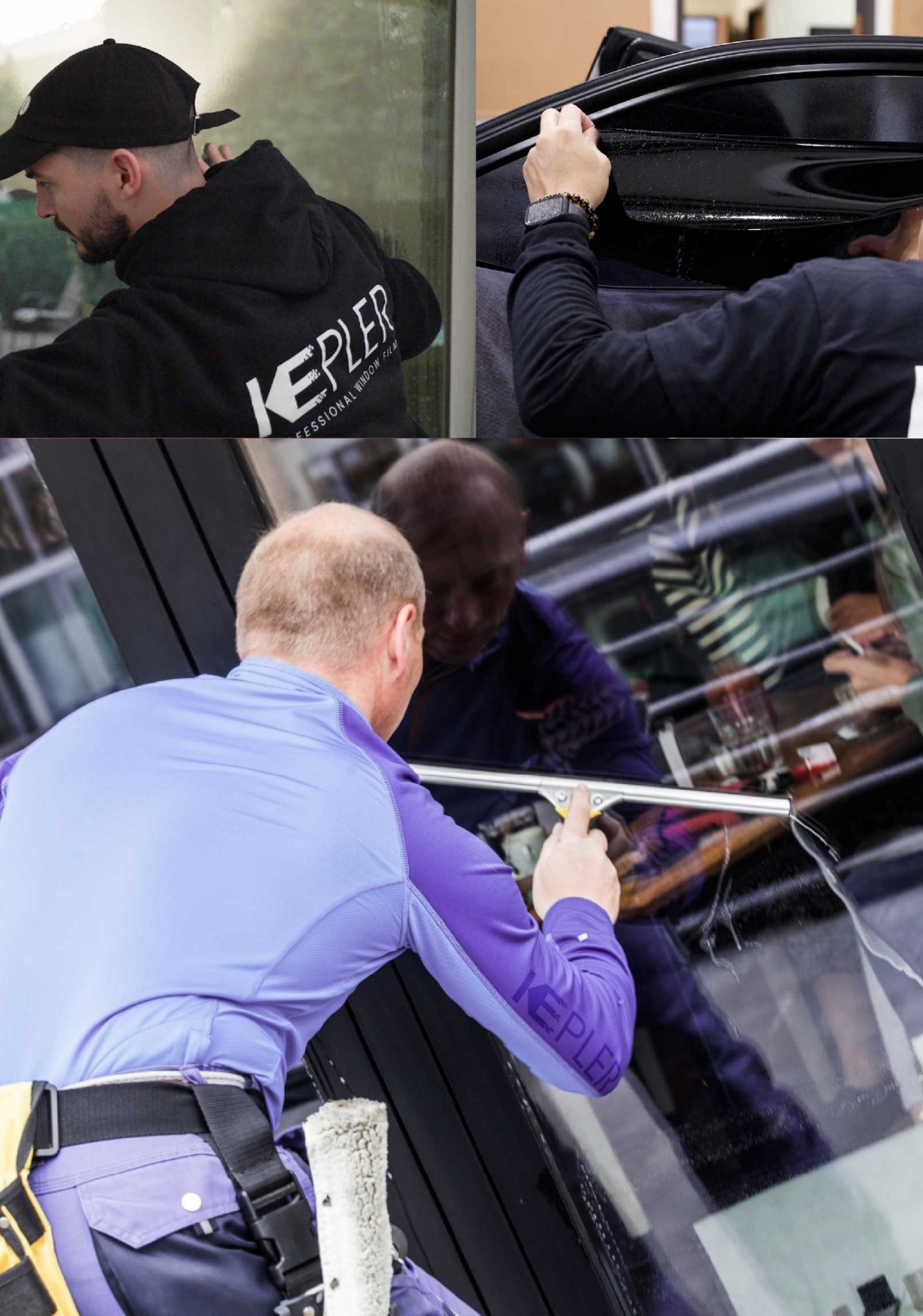 Kepler Professional Applying Anti-Graffiti Window Film to a Monrovia Shop Front