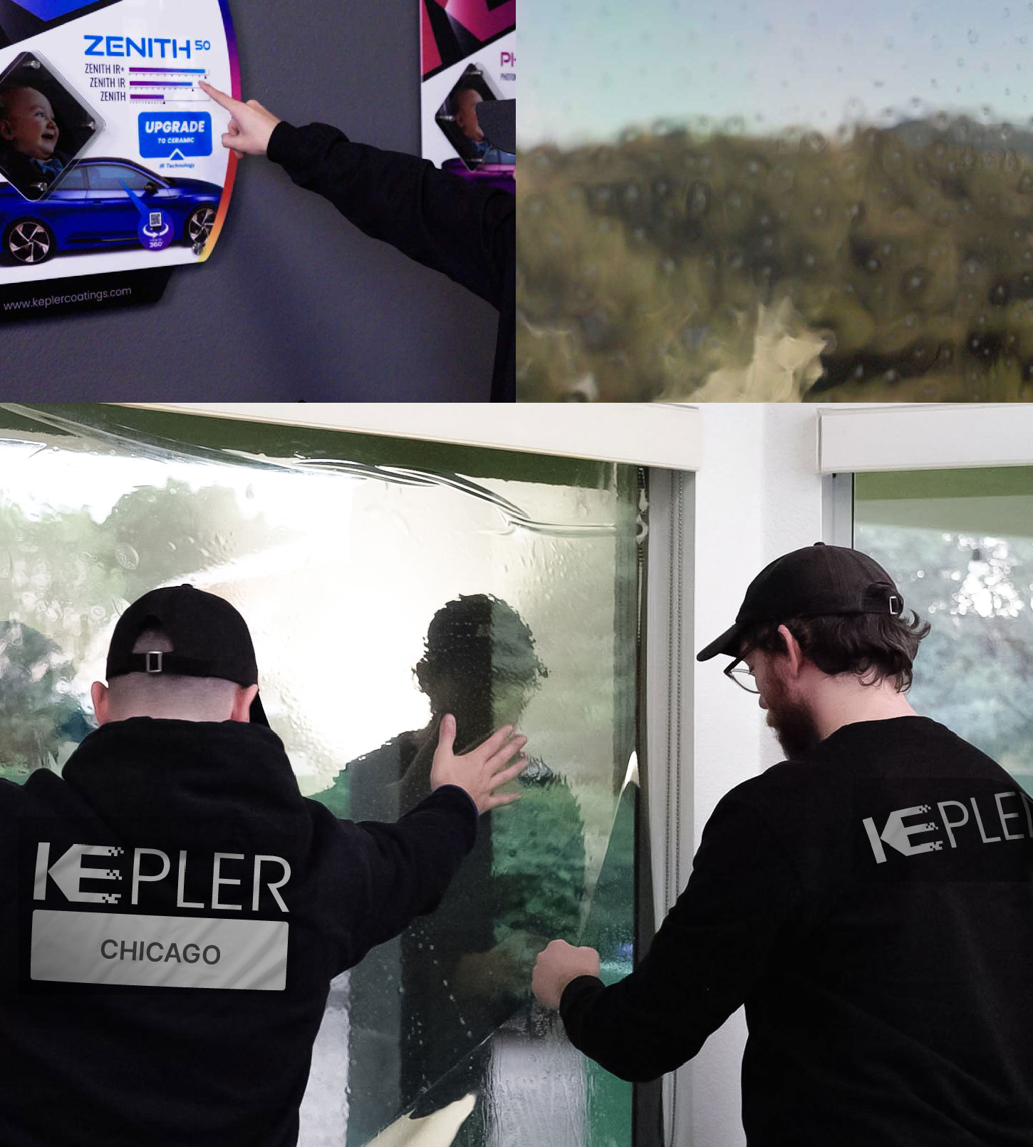 Kepler Technician Fitting Advanced Window Tint to Home in Chicago