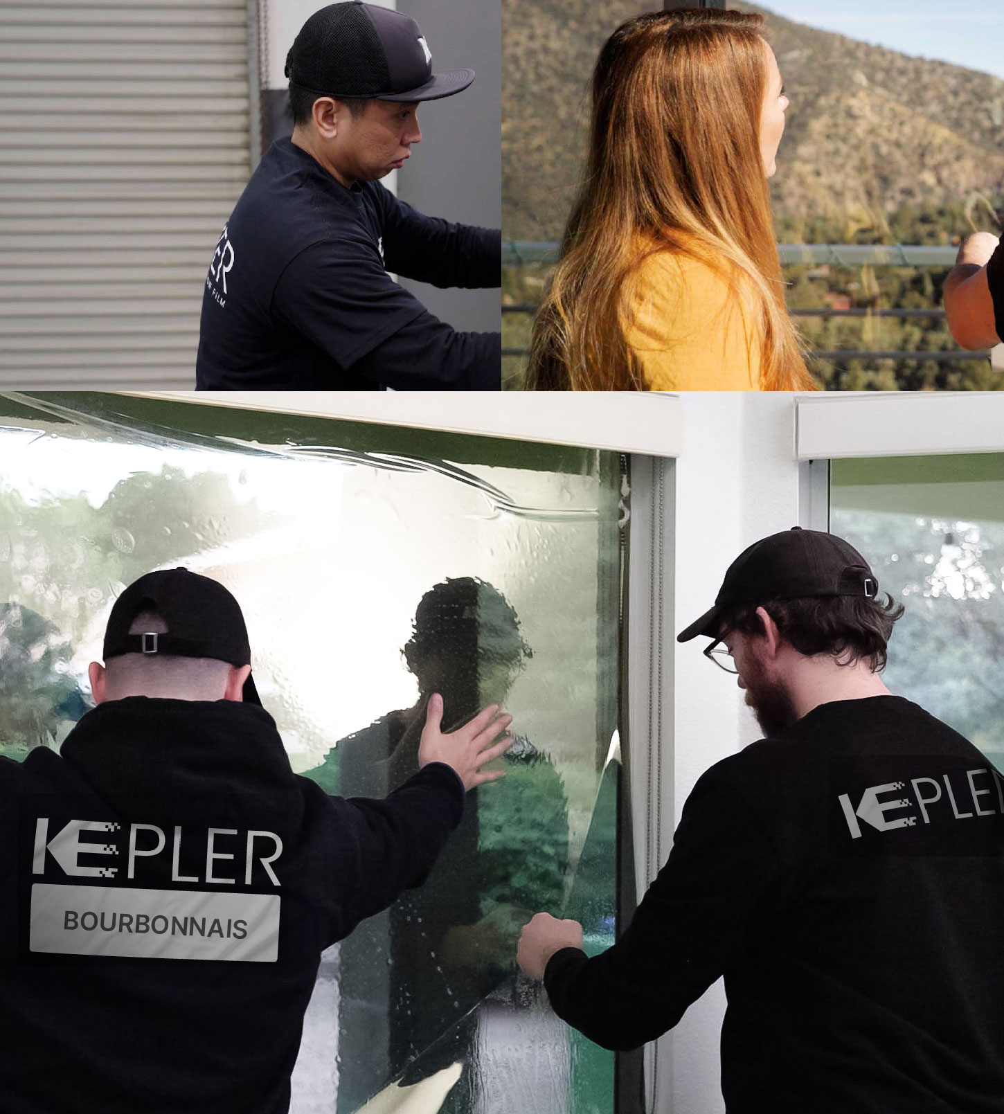 Kepler Technician Applying High-tech Window Tint to Home in Bourbonnais