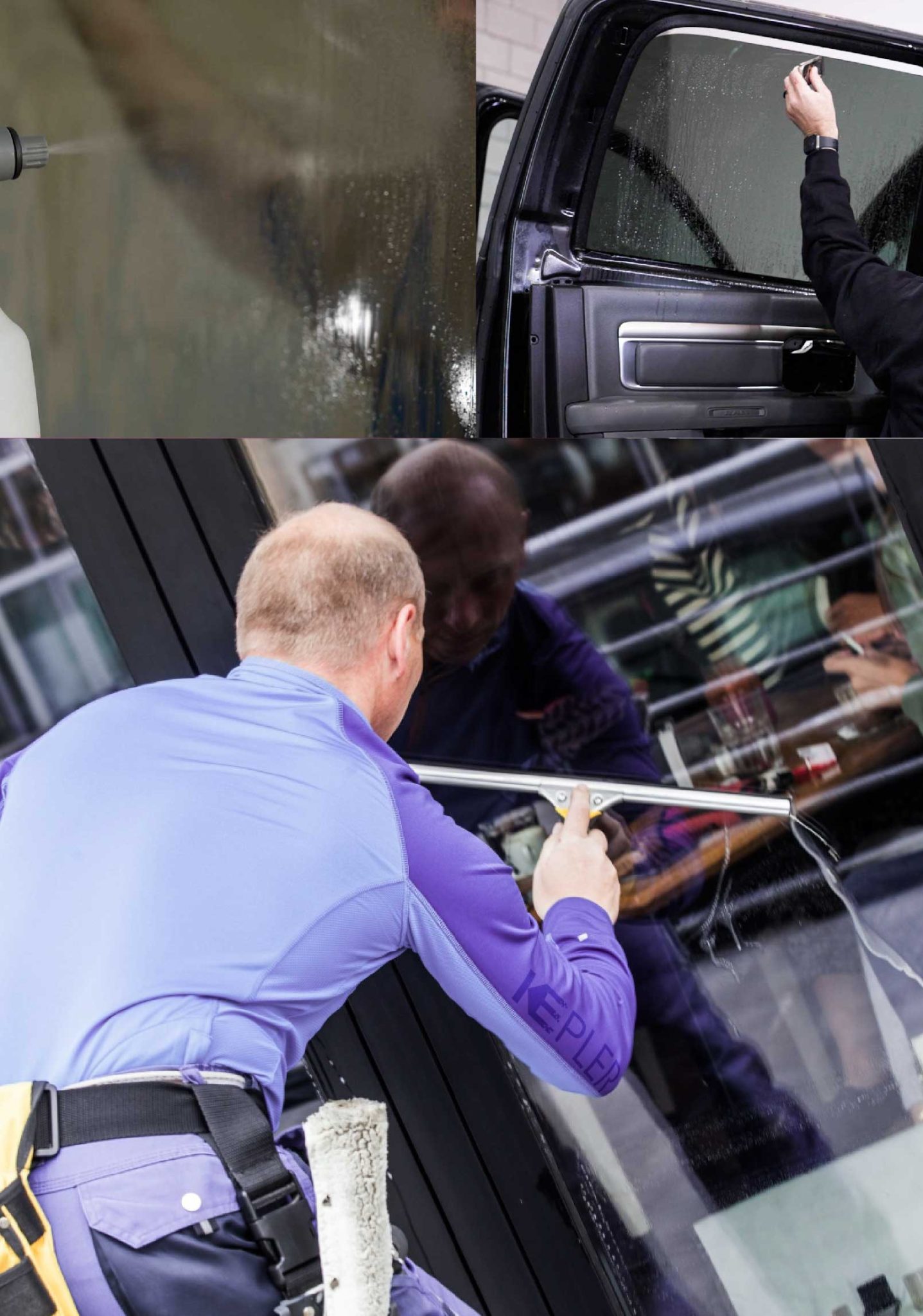 Kepler Skilled Applying Anti-Graffiti Window Film to a West Hills Shop Front