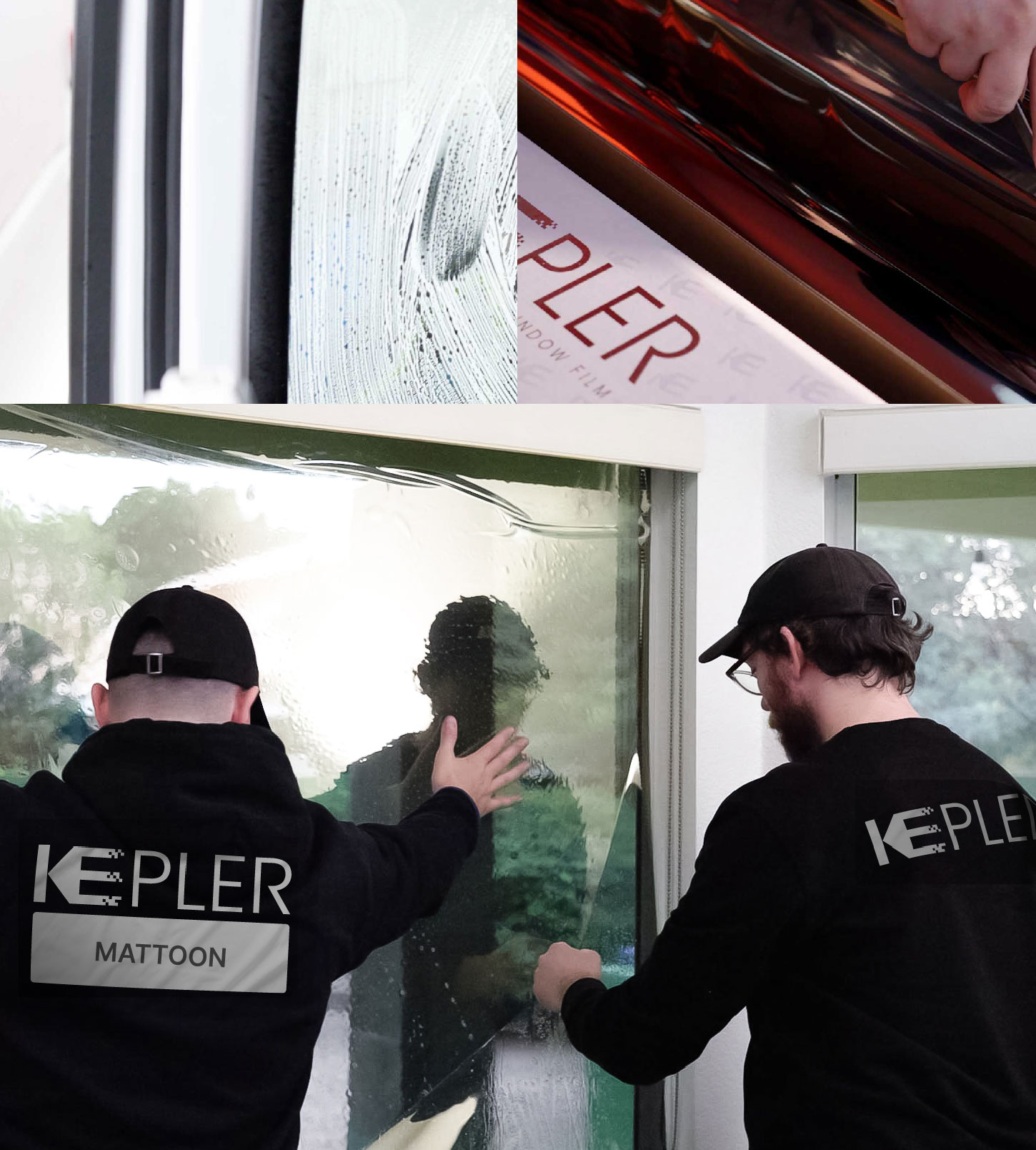 Kepler Technician Fitting Advanced Window Tint to Home in Mattoon