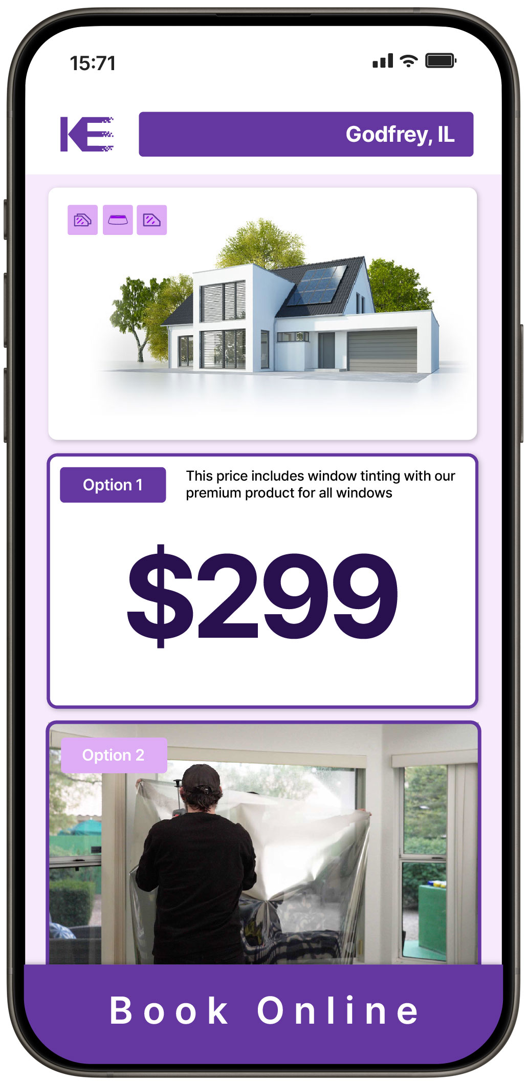 View Competitive Home Window Tinting Costs in Godfrey, Illinois