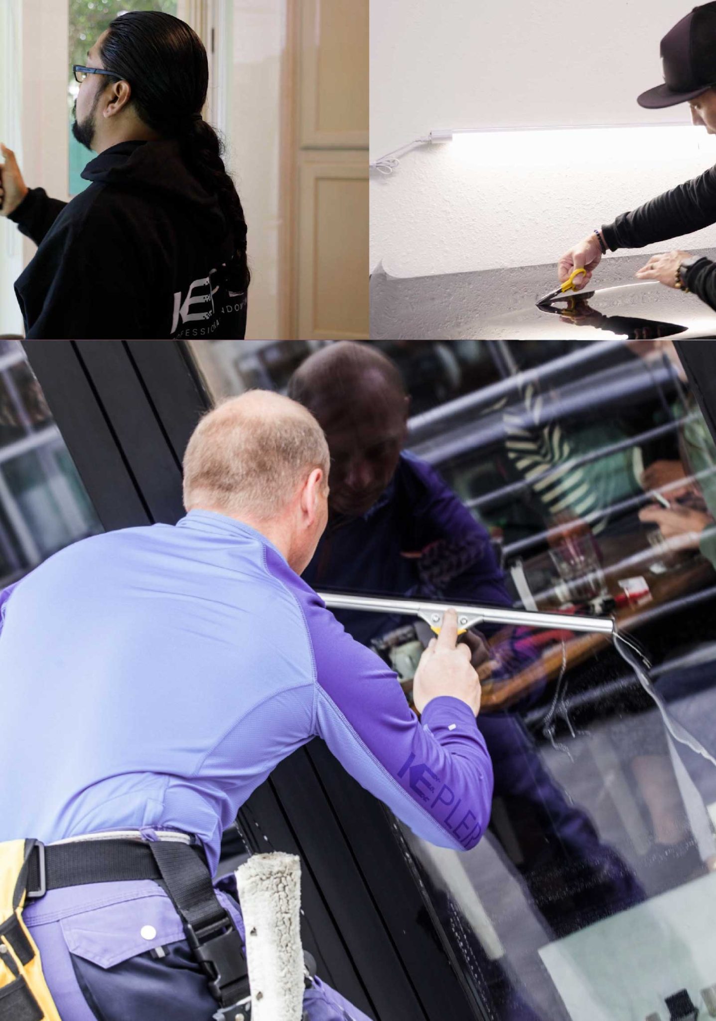 Kepler Expert Applying Anti-Graffiti Window Film to a Claremont Shop Front