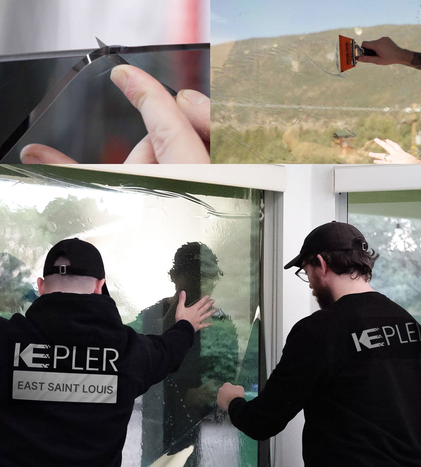 Kepler Technician Fitting Advanced Window Tint to Home in East Saint Louis