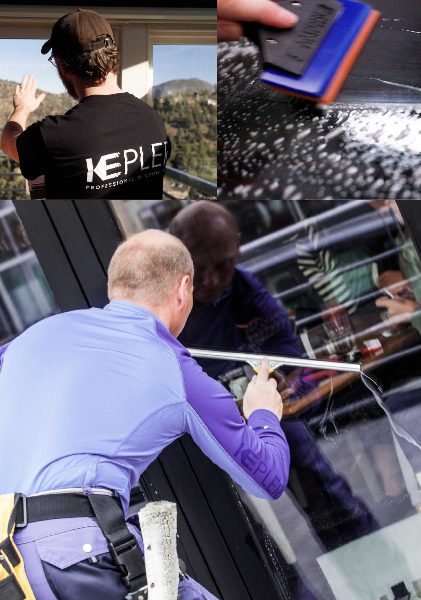Kepler Skilled Applying Anti-Graffiti Window Film to a Covina Shop Front