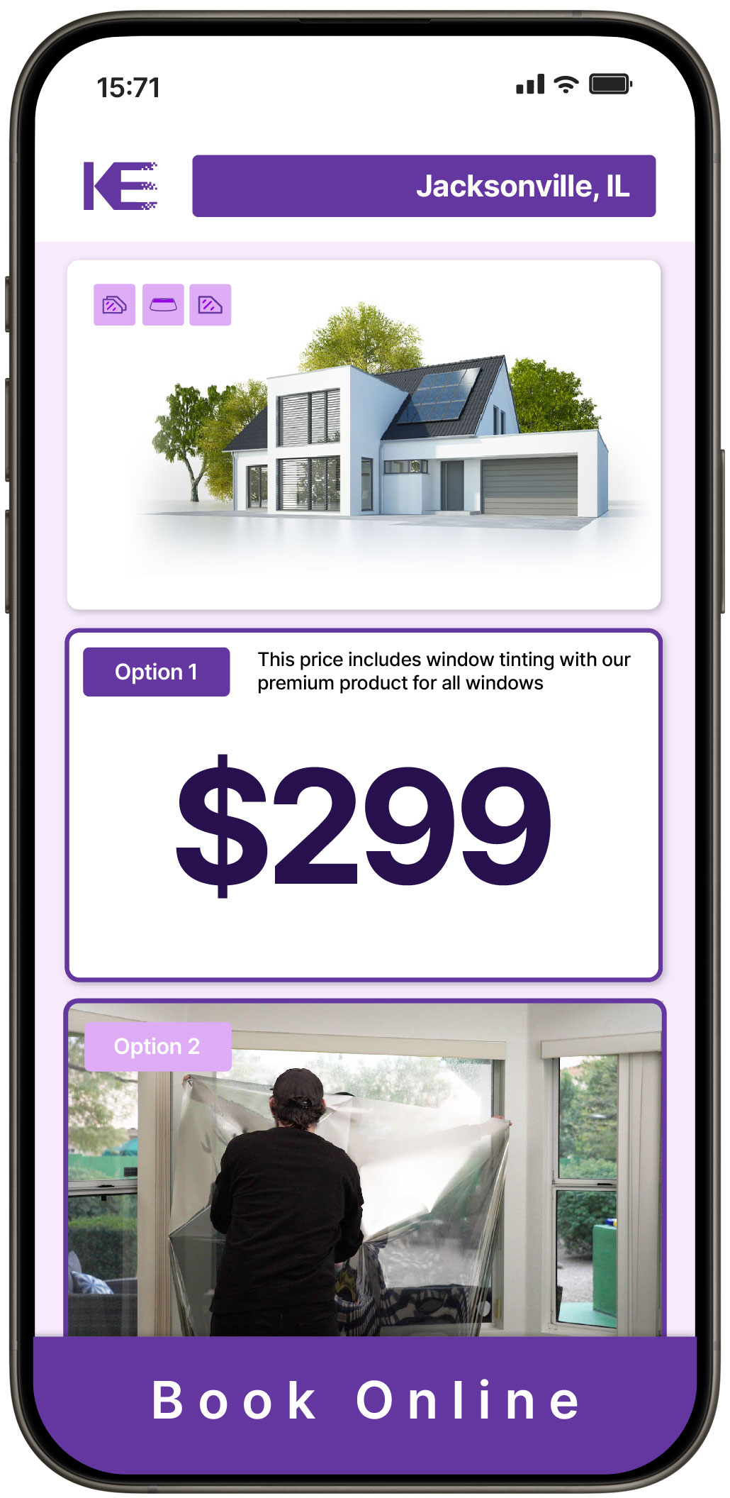 View Competitive Home Window Tinting Prices in Jacksonville, Illinois