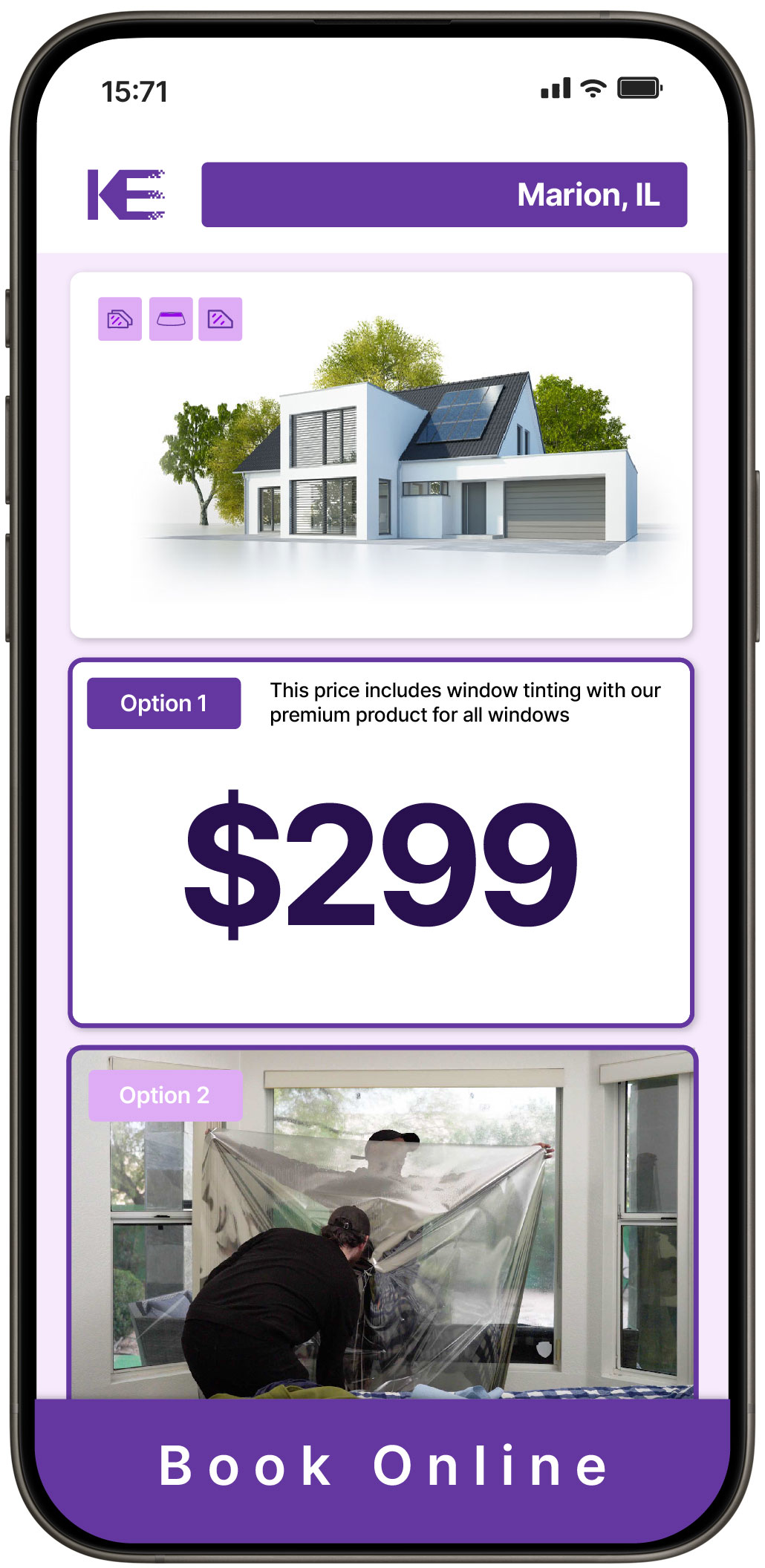 View Competitive Home Window Tinting Rates in Marion, Illinois