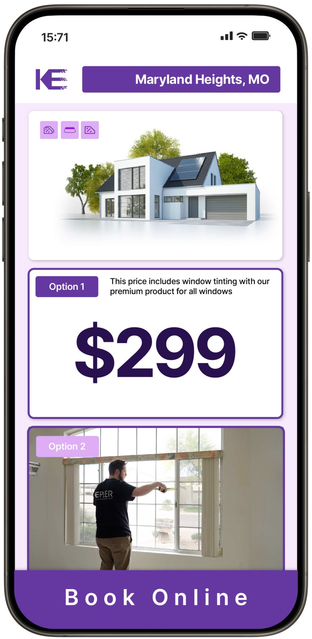 View Competitive Home Window Tinting Rates in Maryland Heights, Missouri