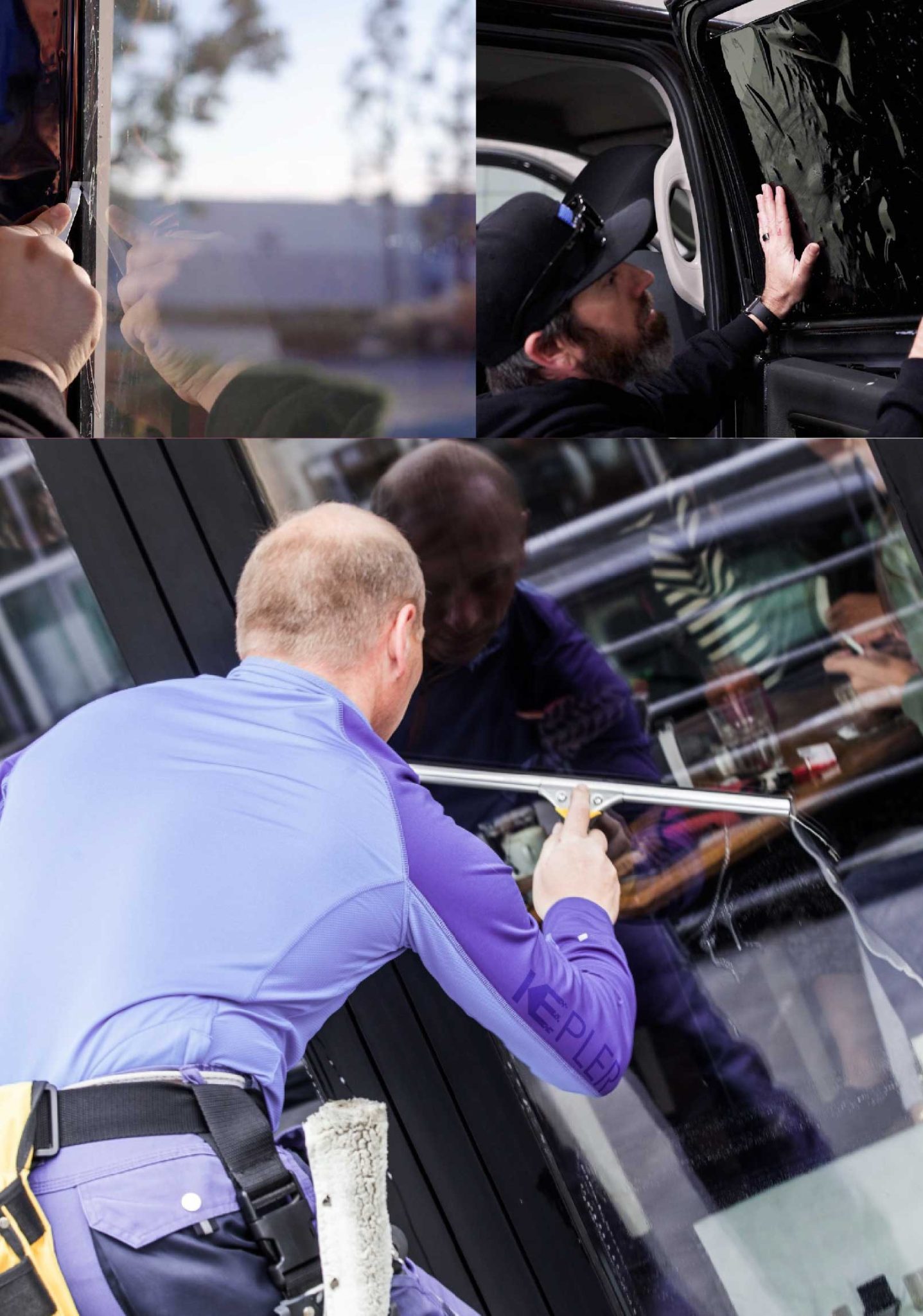 Kepler Expert Applying Anti-Graffiti Window Film to a San Gabriel Shop Front
