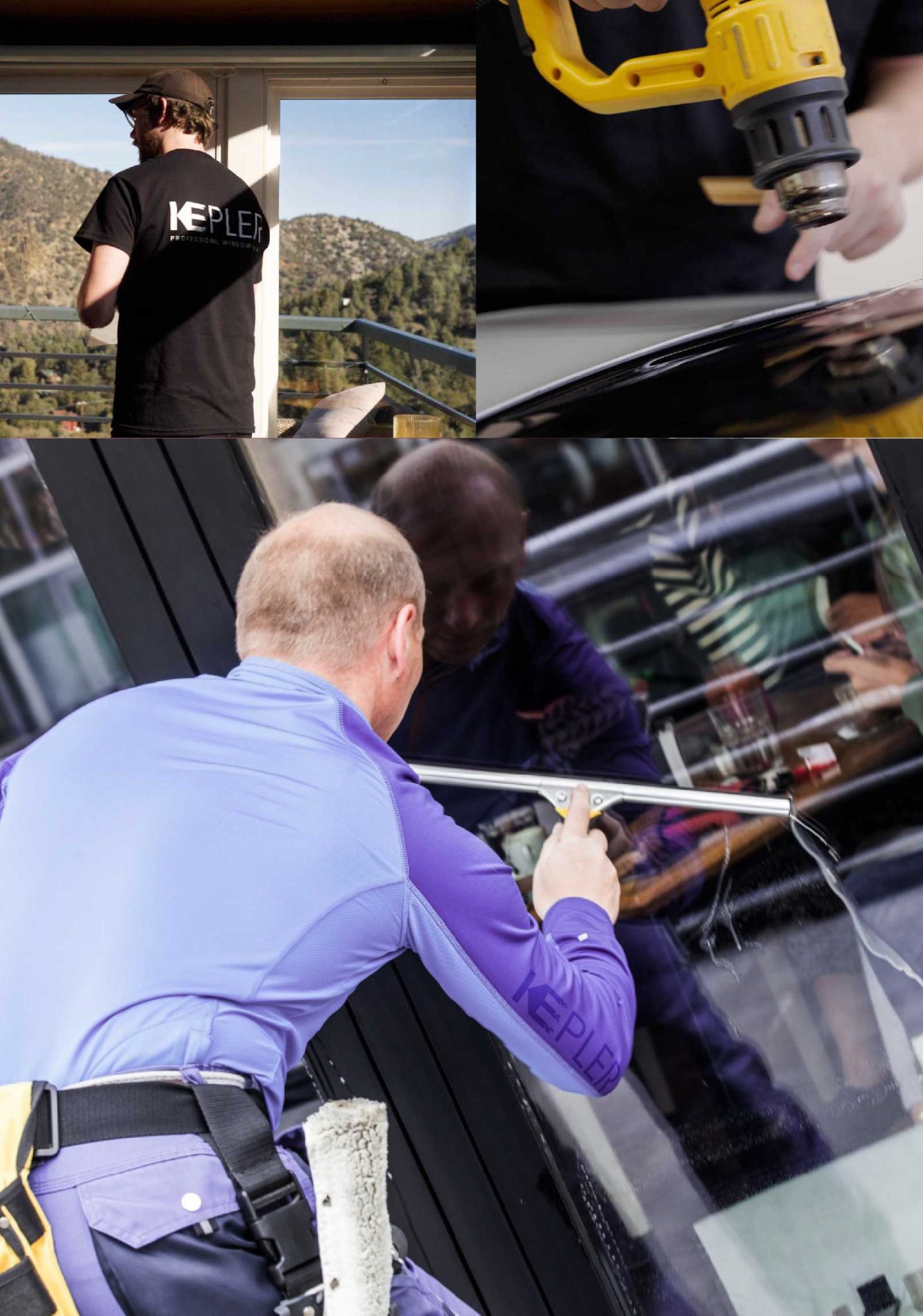 Kepler Expert Applying Anti-Graffiti Window Film to a La Jolla Shop Front