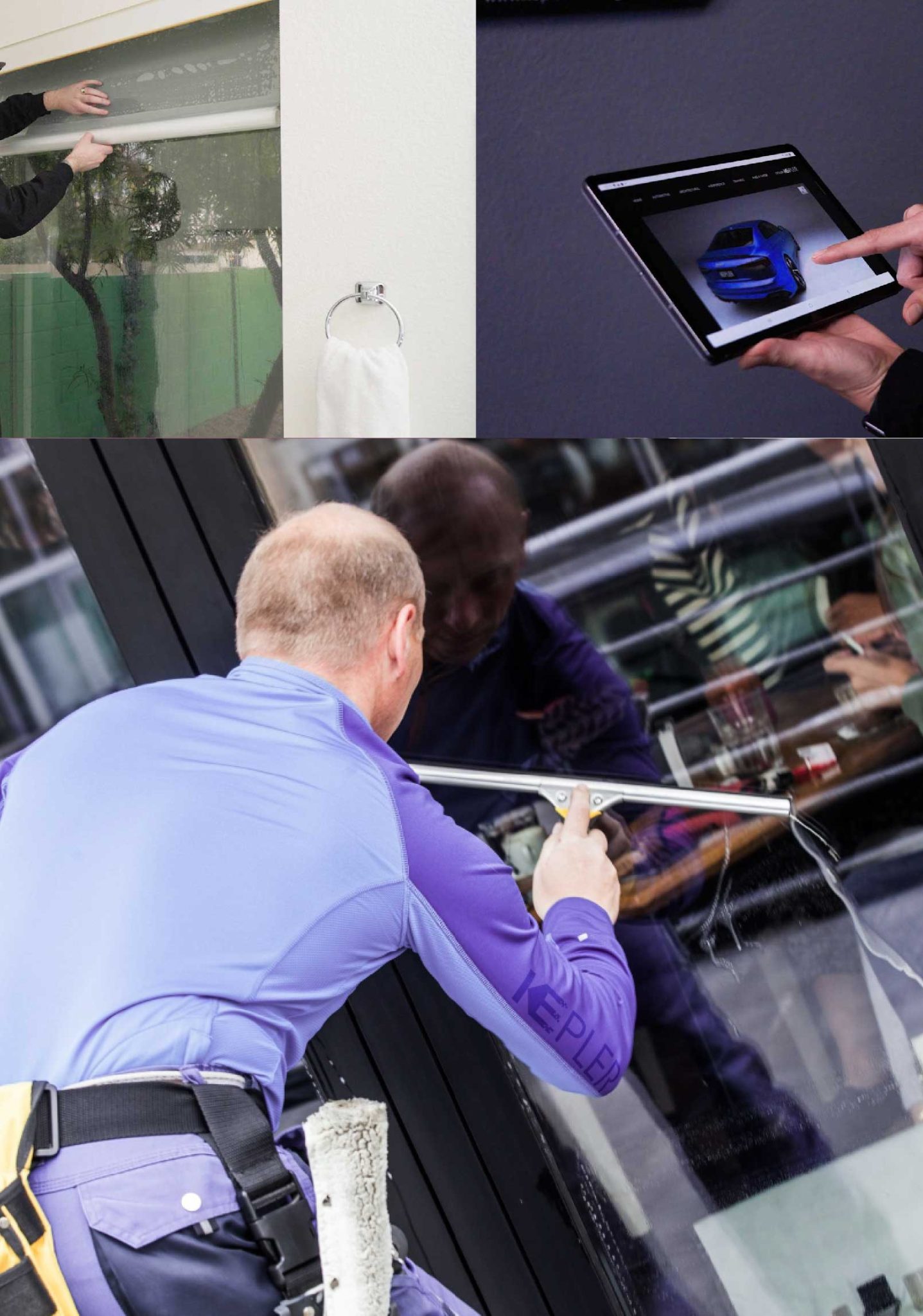 Kepler Professional Applying Anti-Graffiti Window Film to a Palm Springs Shop Front