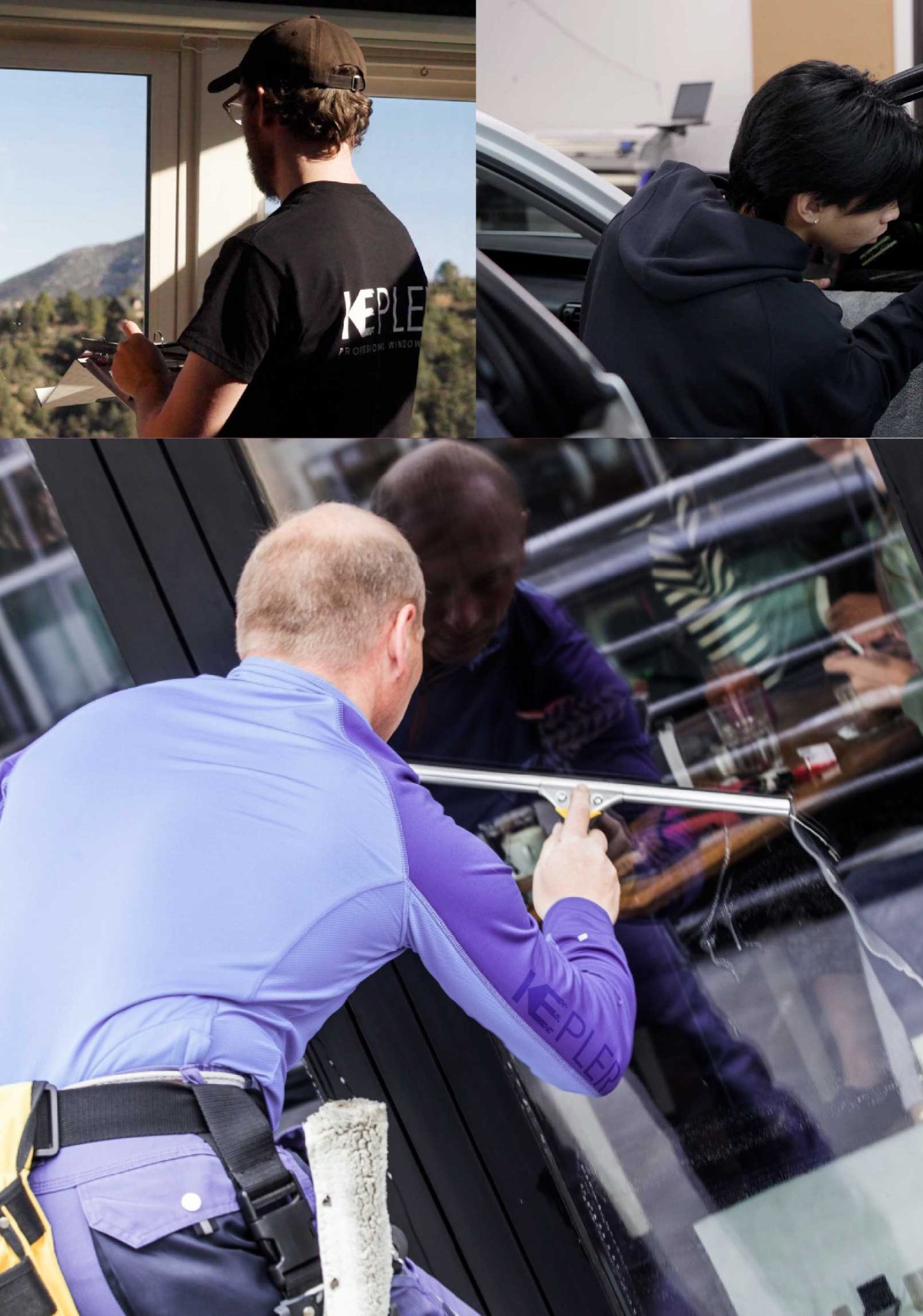 Kepler Expert Applying Anti-Graffiti Window Film to a Victorville Shop Front