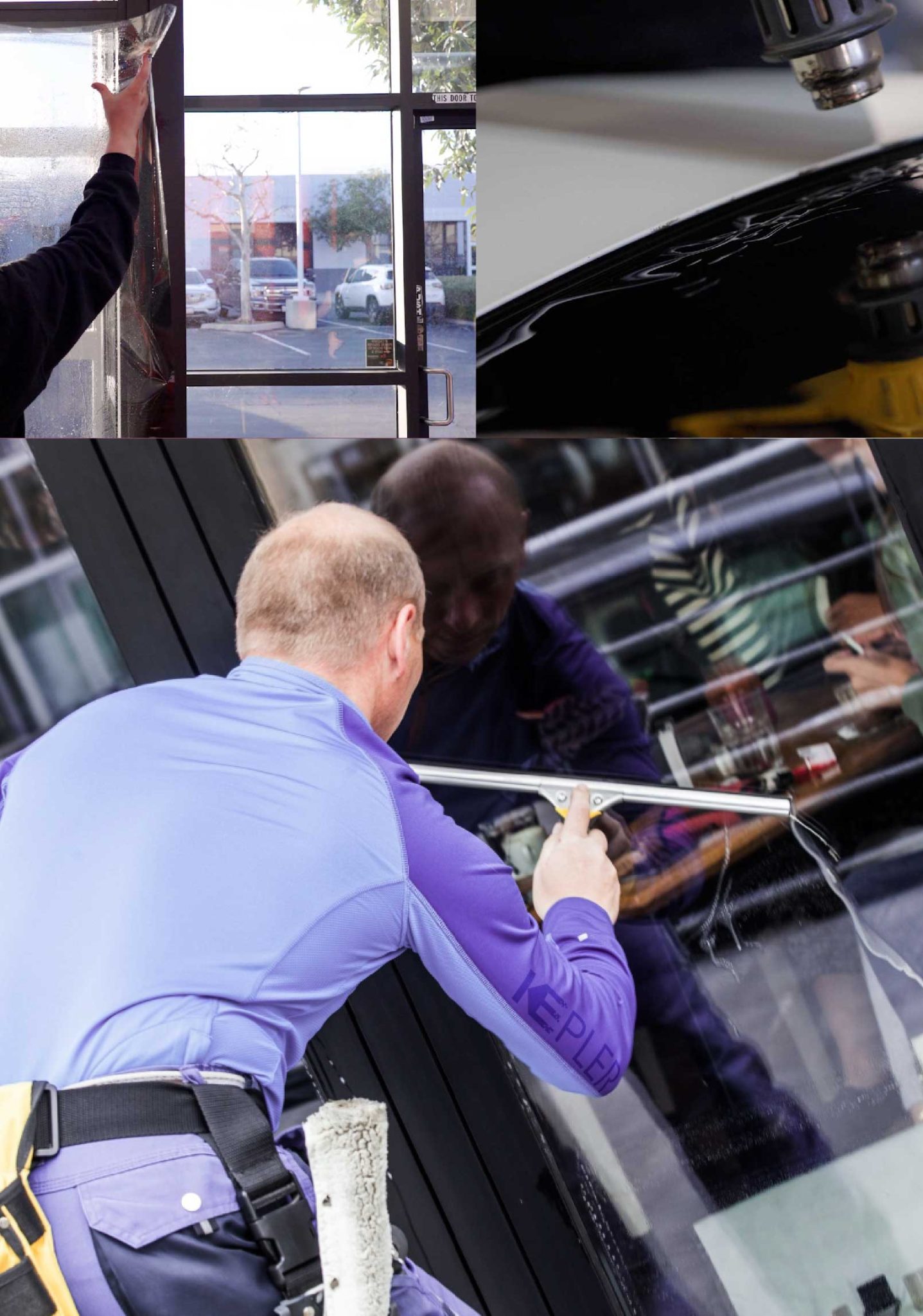 Kepler Professional Applying Anti-Graffiti Window Film to a Lake Elsinore Shop Front