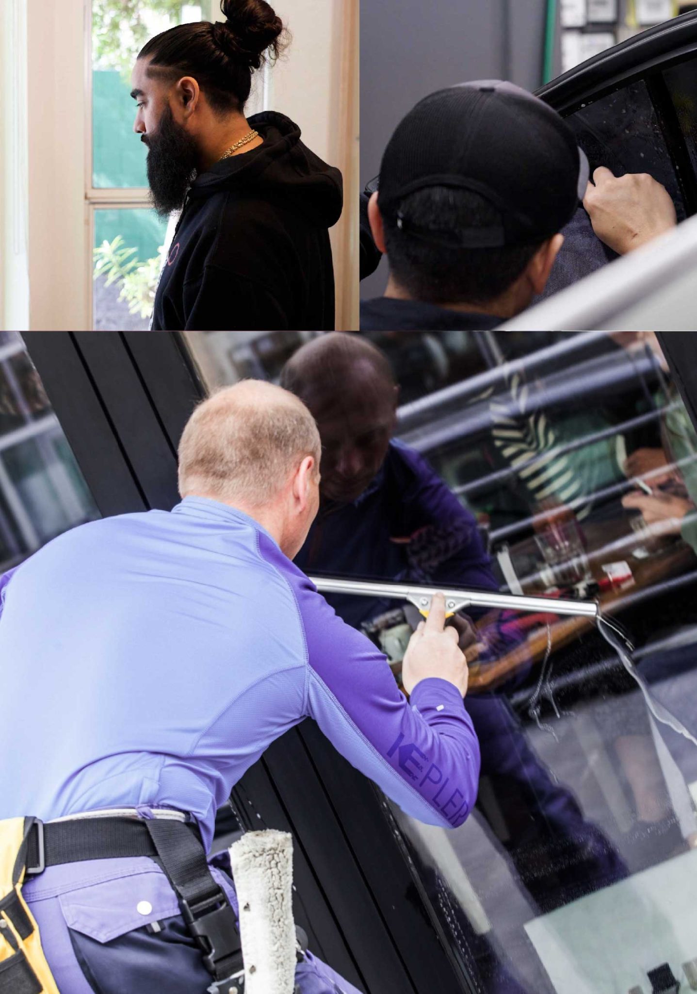 Kepler Expert Applying Anti-Graffiti Window Film to a Moreno Valley Shop Front