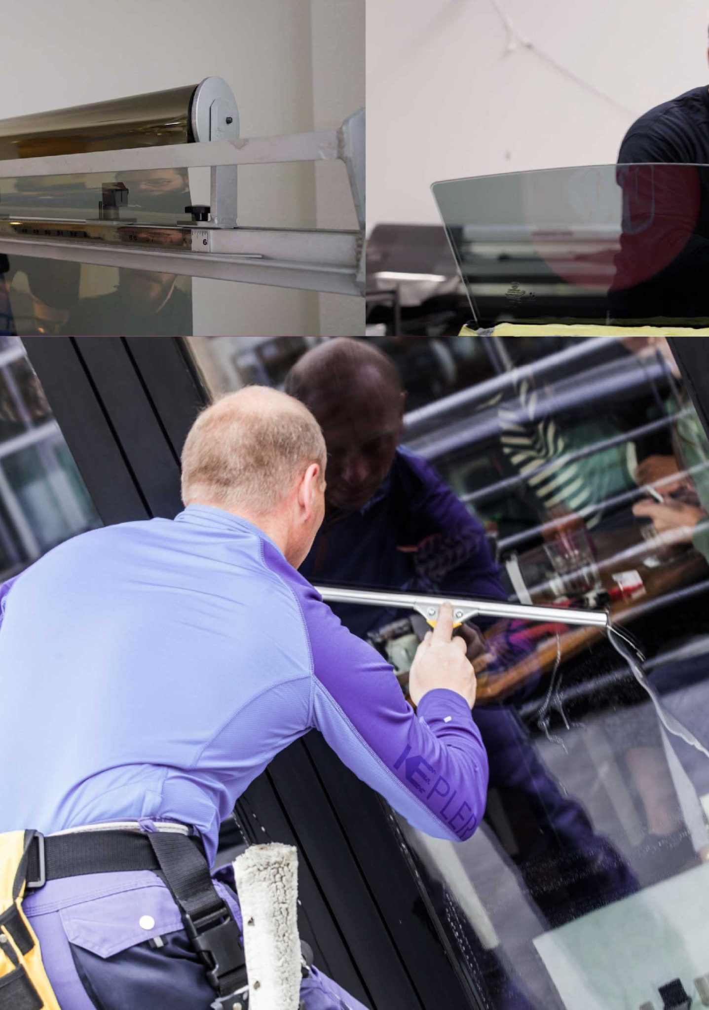 Kepler Professional Applying Anti-Graffiti Window Film to a Ladera Ranch Shop Front