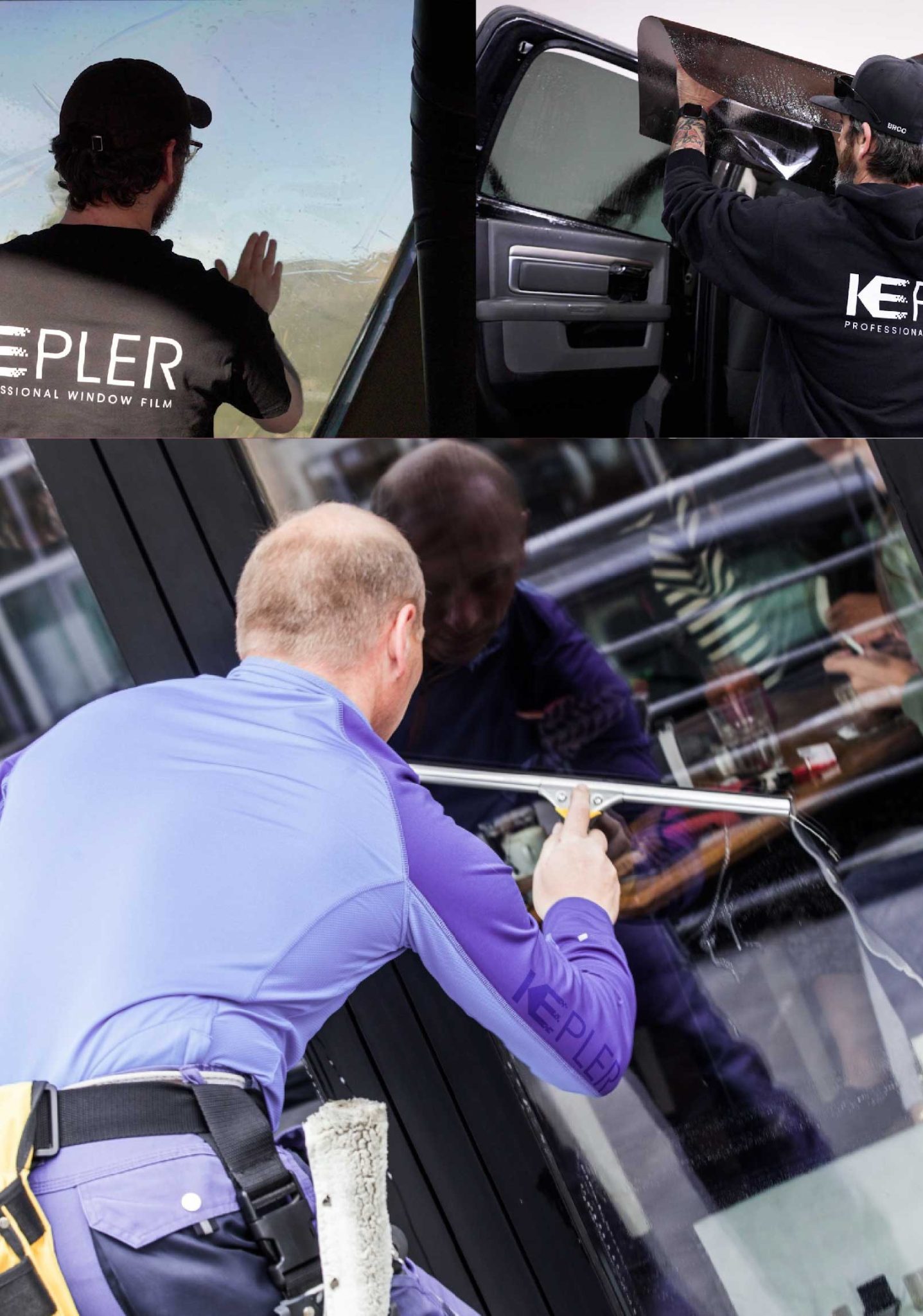 Kepler Expert Applying Anti-Graffiti Window Film to a Fountain Valley Shop Front