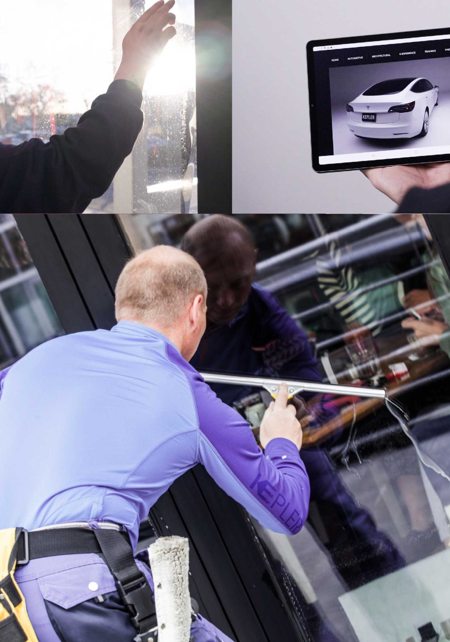 Kepler Expert Applying Anti-Graffiti Window Film to a Corona Shop Front